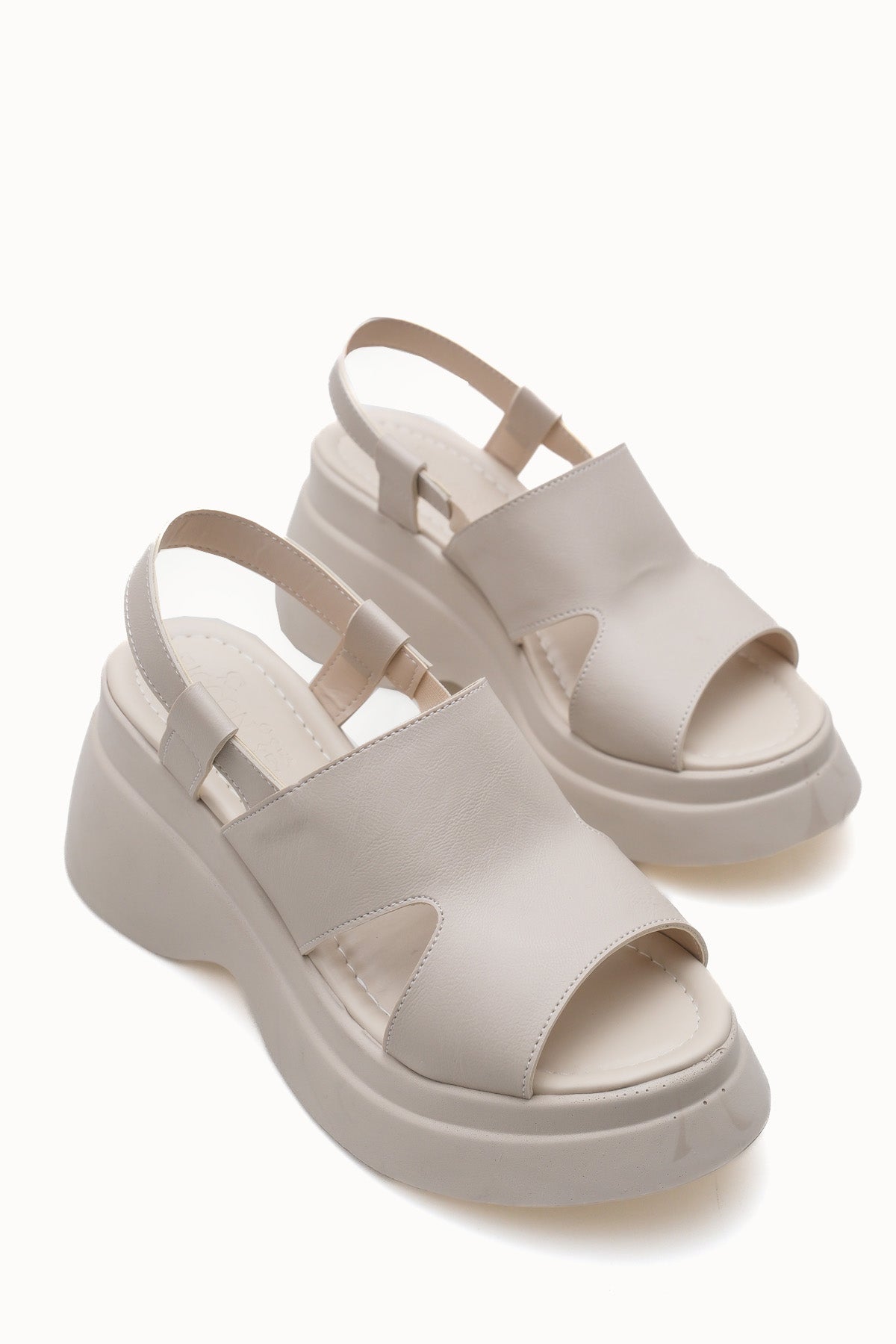 Riccon Kadın Sandalet 0012916 Bej