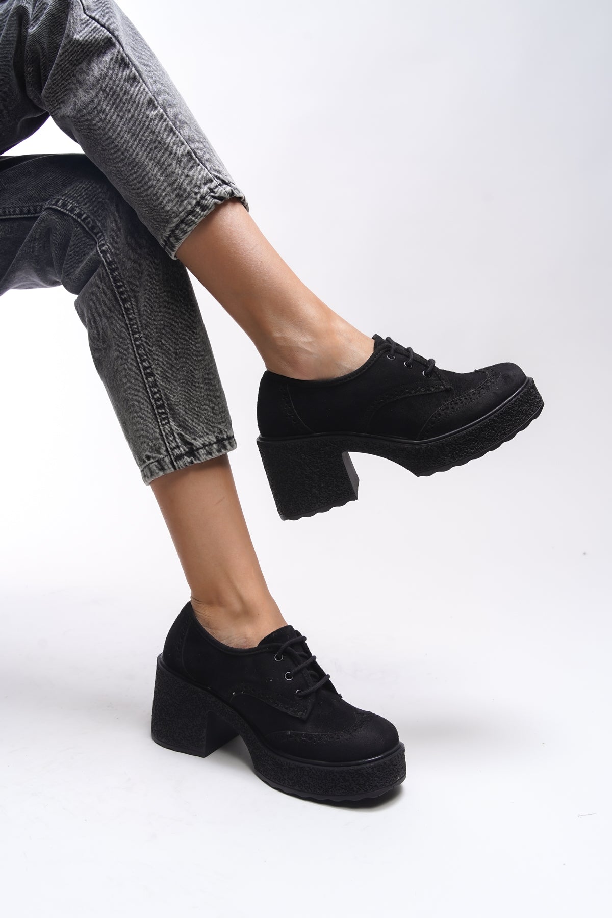 Riccon Ghinziss Kadın Topuklu Bağcıklı Loafer 00121570