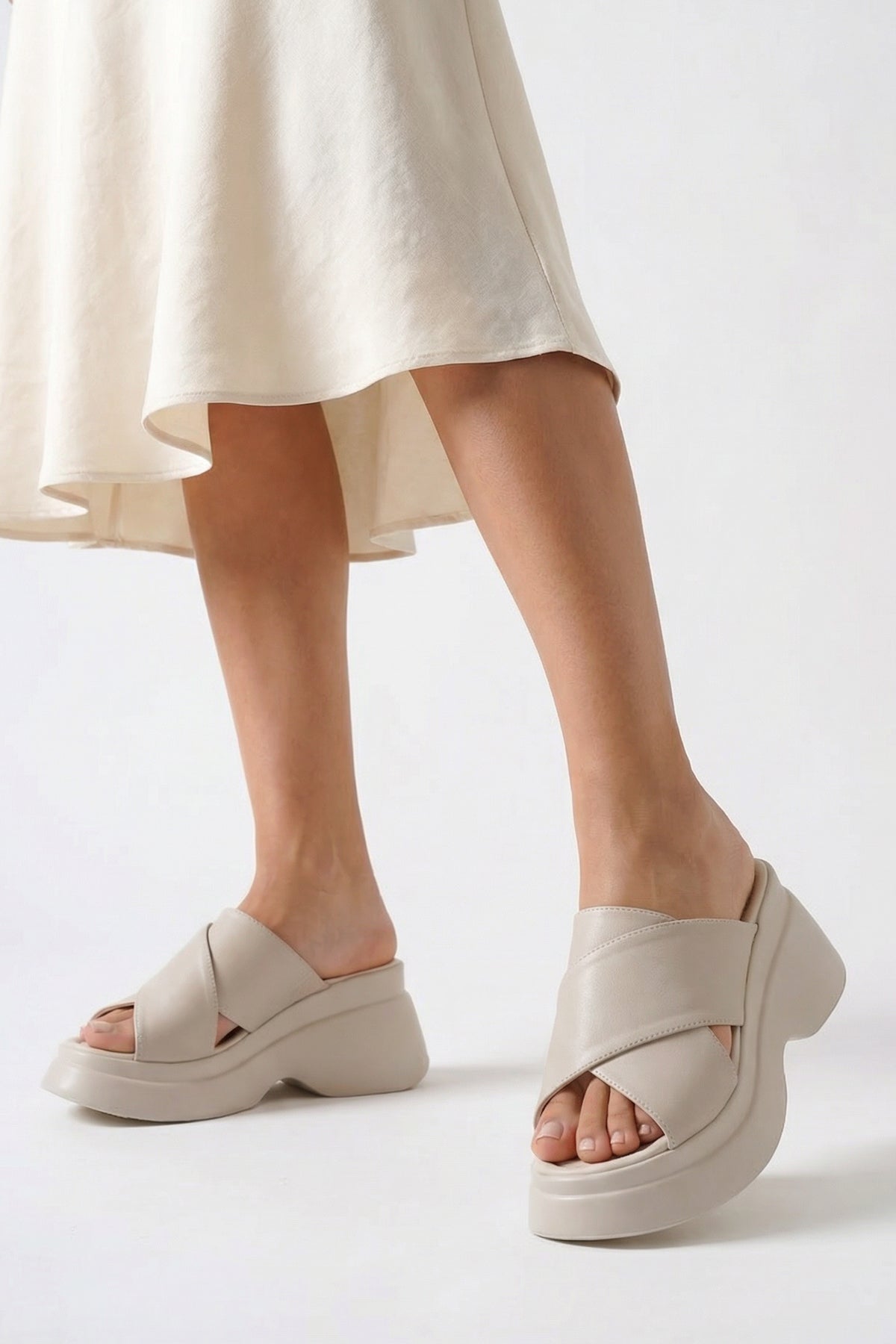 Riccon Kadın Terlik 0012914 Bej