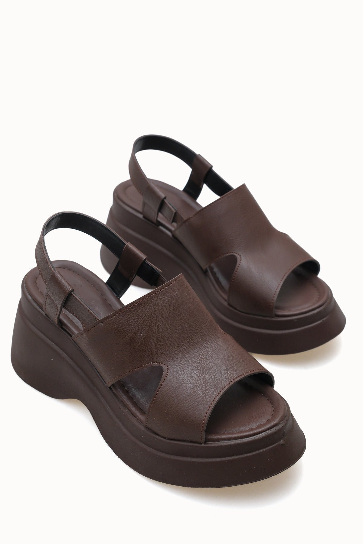 Riccon Kadın Sandalet 0012916 Kahverengi