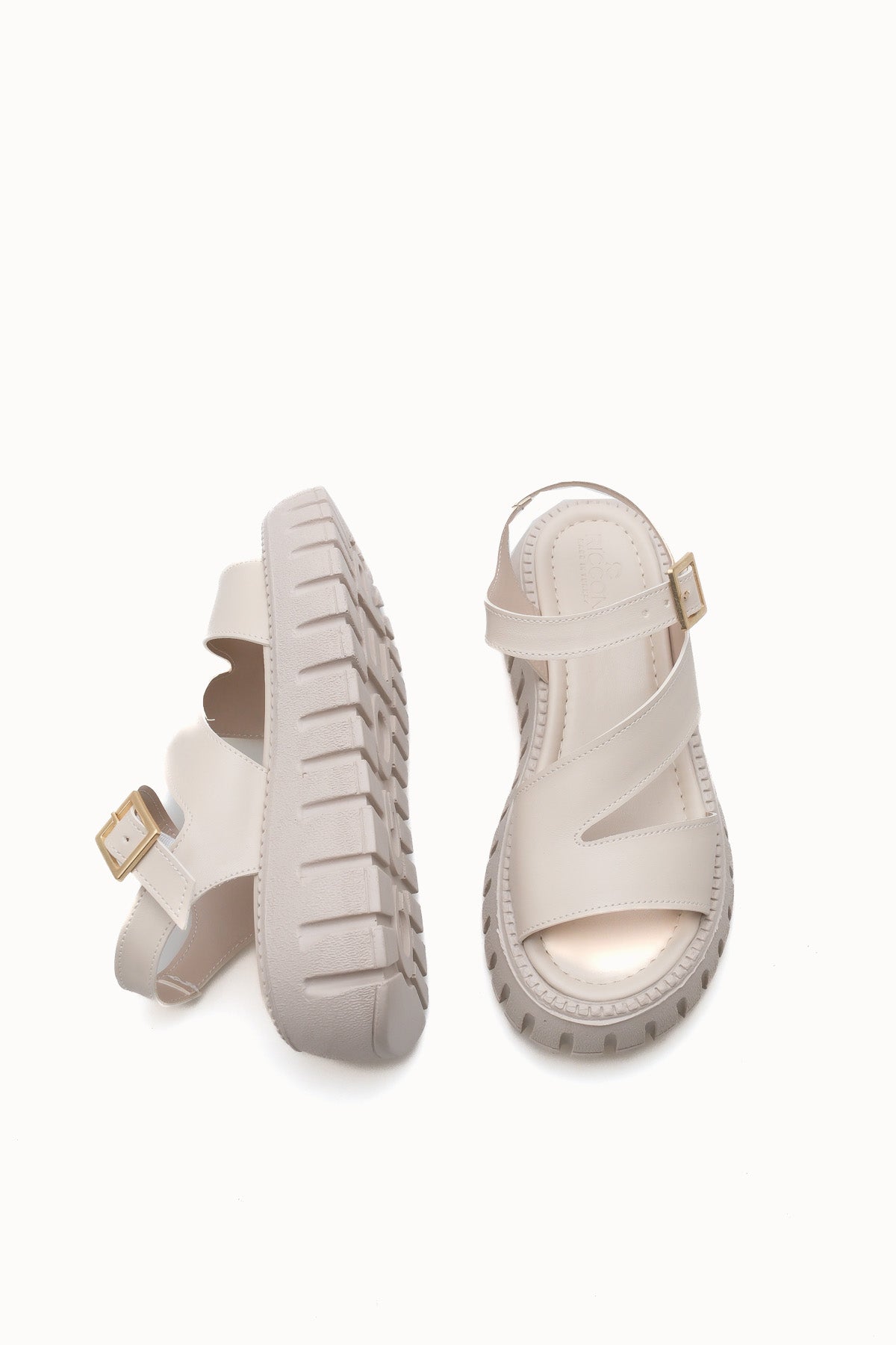 Riccon Kadın Sandalet 0012607 Bej