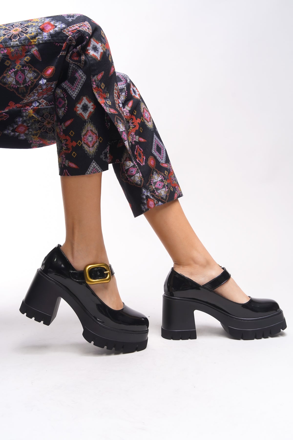 Riccon Brilaena Kadın Tokalı Topuklu Loafer 00121006