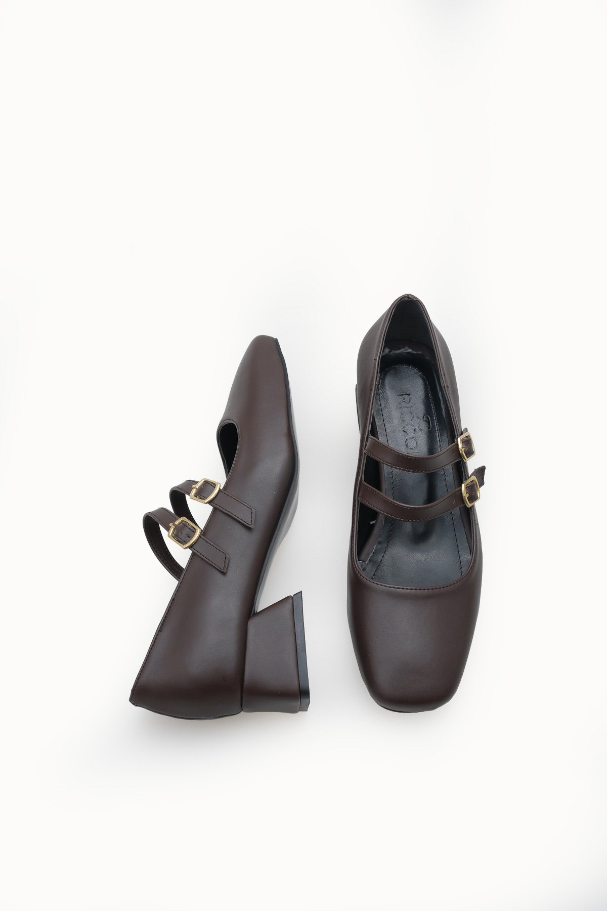 Riccon Iarwarin Kadın Kısa Topuklu Ayakkabı 00125197 Kahverengi Cilt