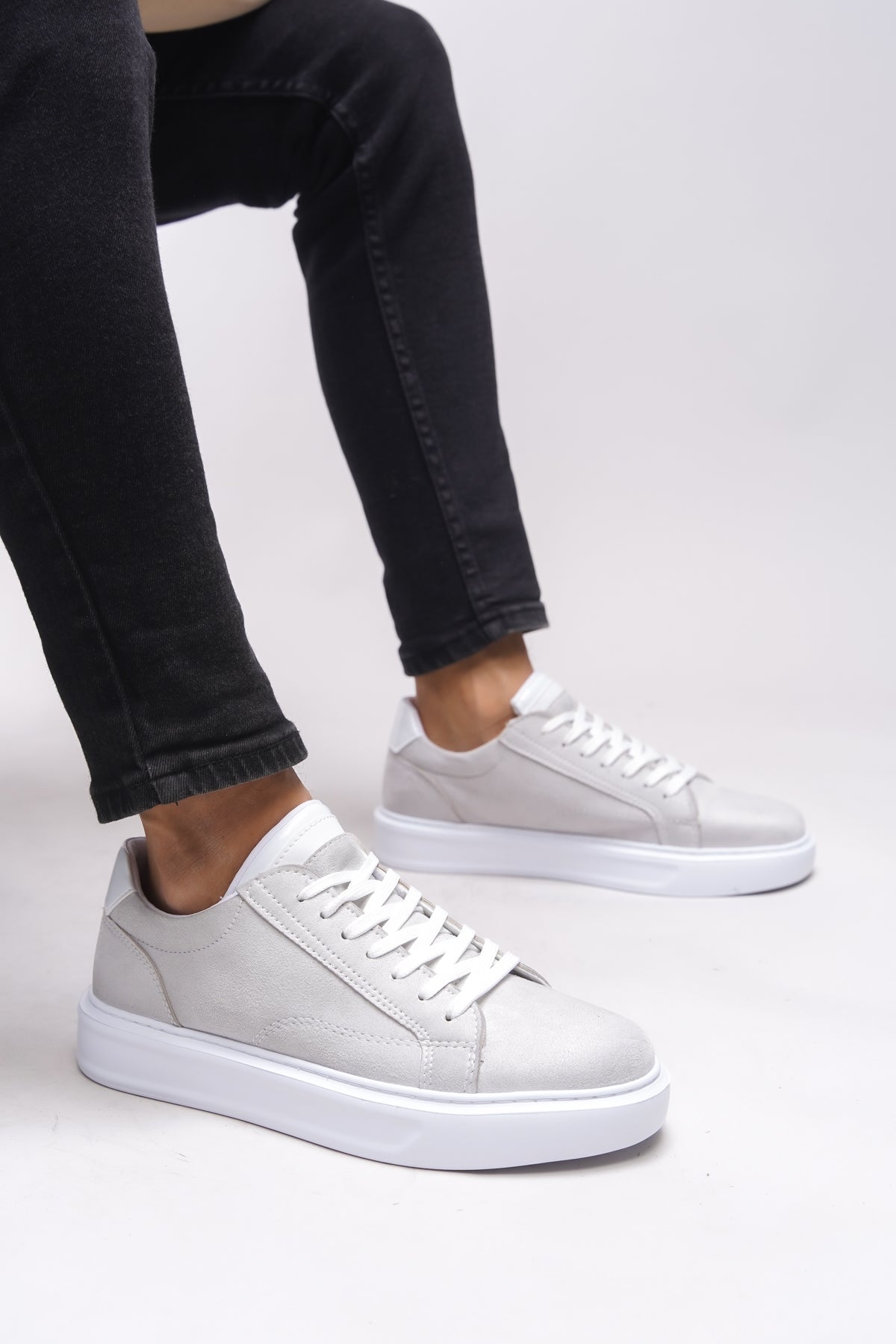 Riccon Uanlidyr Erkek Sneaker 0012539 Buz Süet