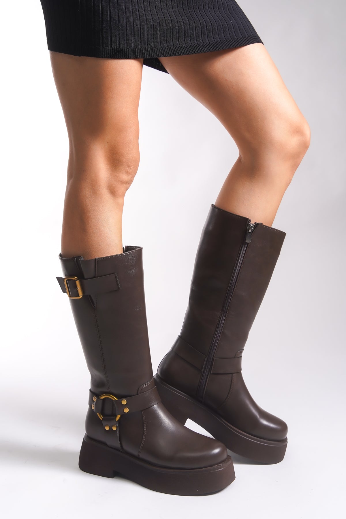 Riccon Helriara Kadın Çizme 00123002 Kahverengi