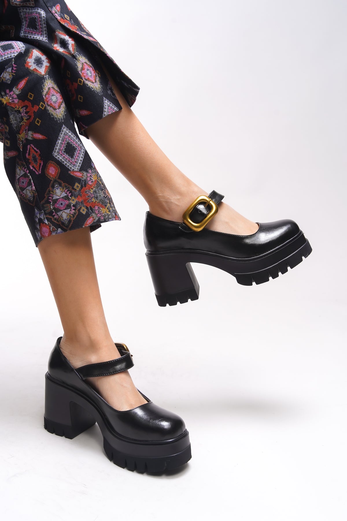 Riccon Brilaena Kadın Tokalı Topuklu Loafer 00121006