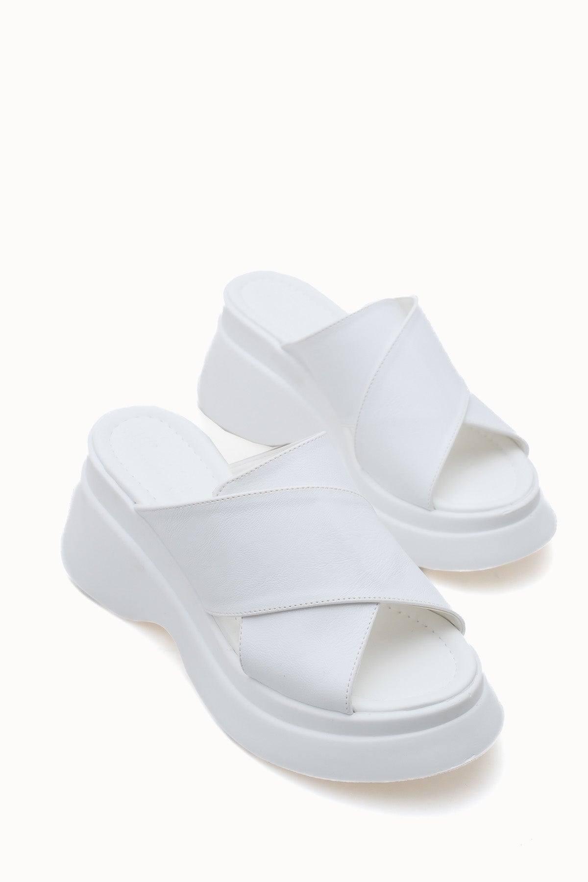 Riccon Kadın Terlik 0012914 Beyaz