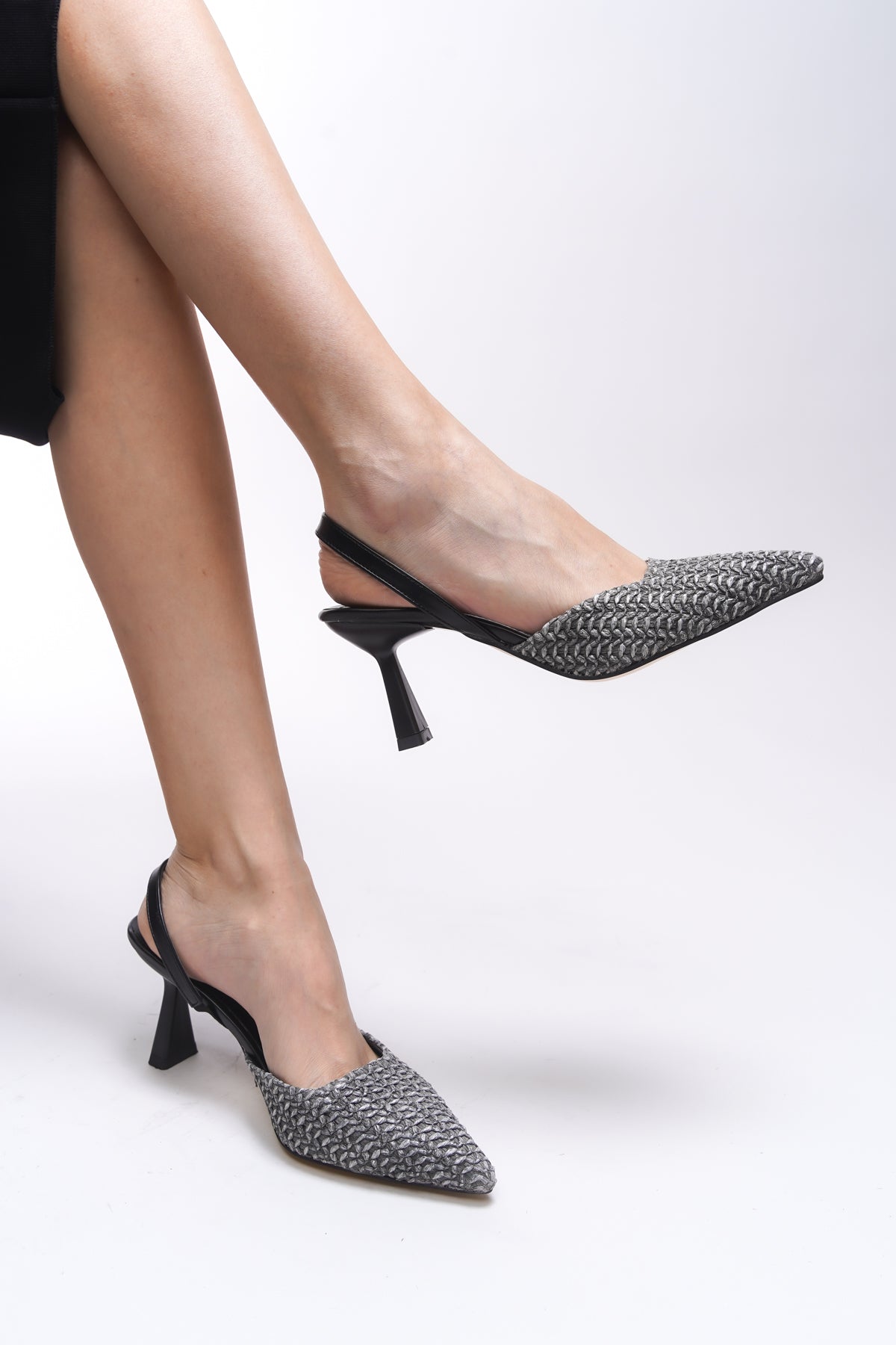 Riccon Silfierth Kadın Arkası Açık Topuklu Ayakkabı 00121700