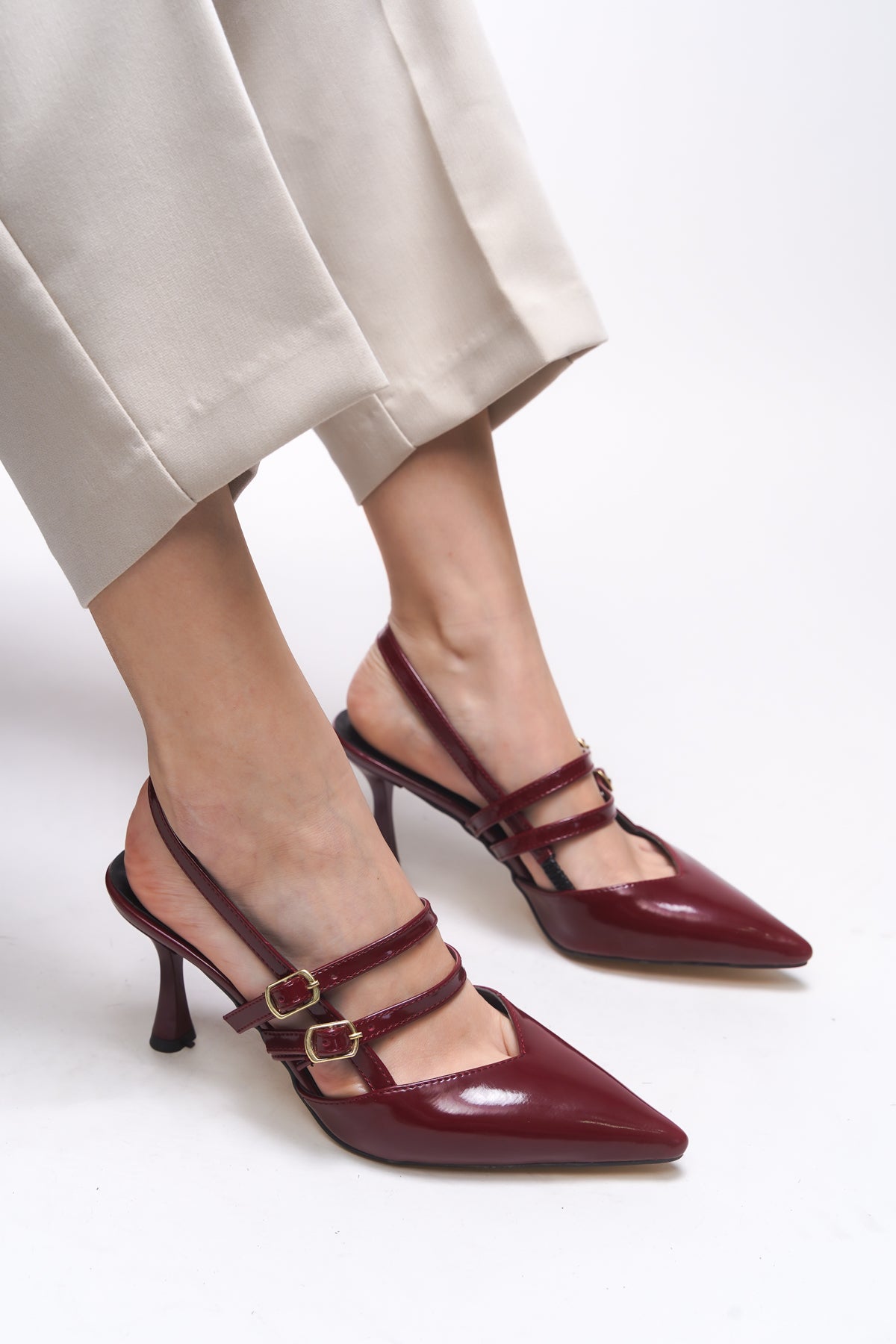 Riccon Qilyrra Kadın Sivri Burun Topuklu Ayakkabı 00128306