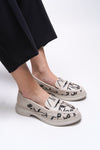 Riccon Safthaela Kadın Loafer 0012452 Bej
