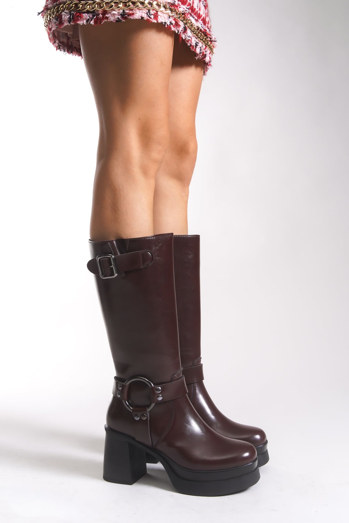 Riccon Iohlartha Kadın Tokalı Topuklu Çizme 00121515