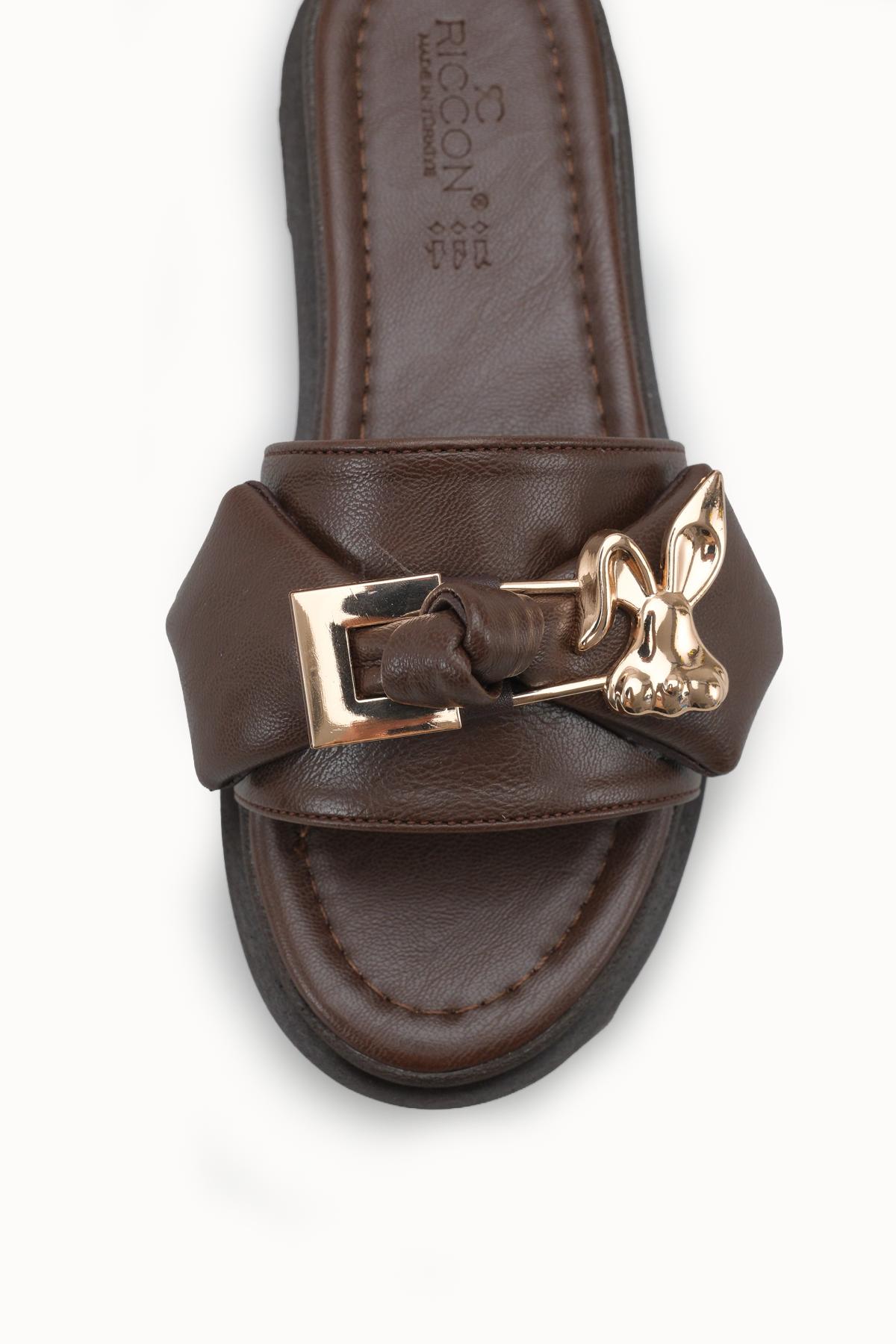 Riccon Kadın Terlik 00120416 Kahverengi