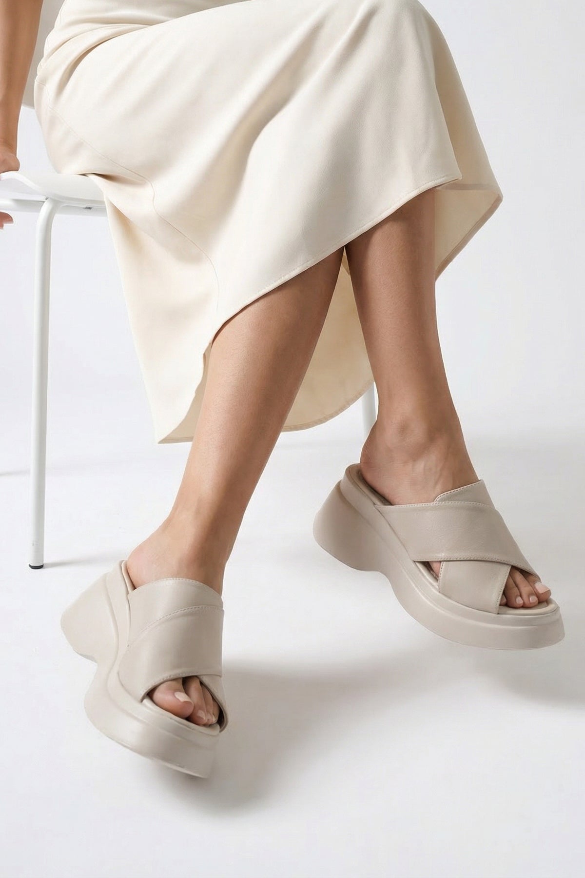 Riccon Kadın Terlik 0012914 Bej