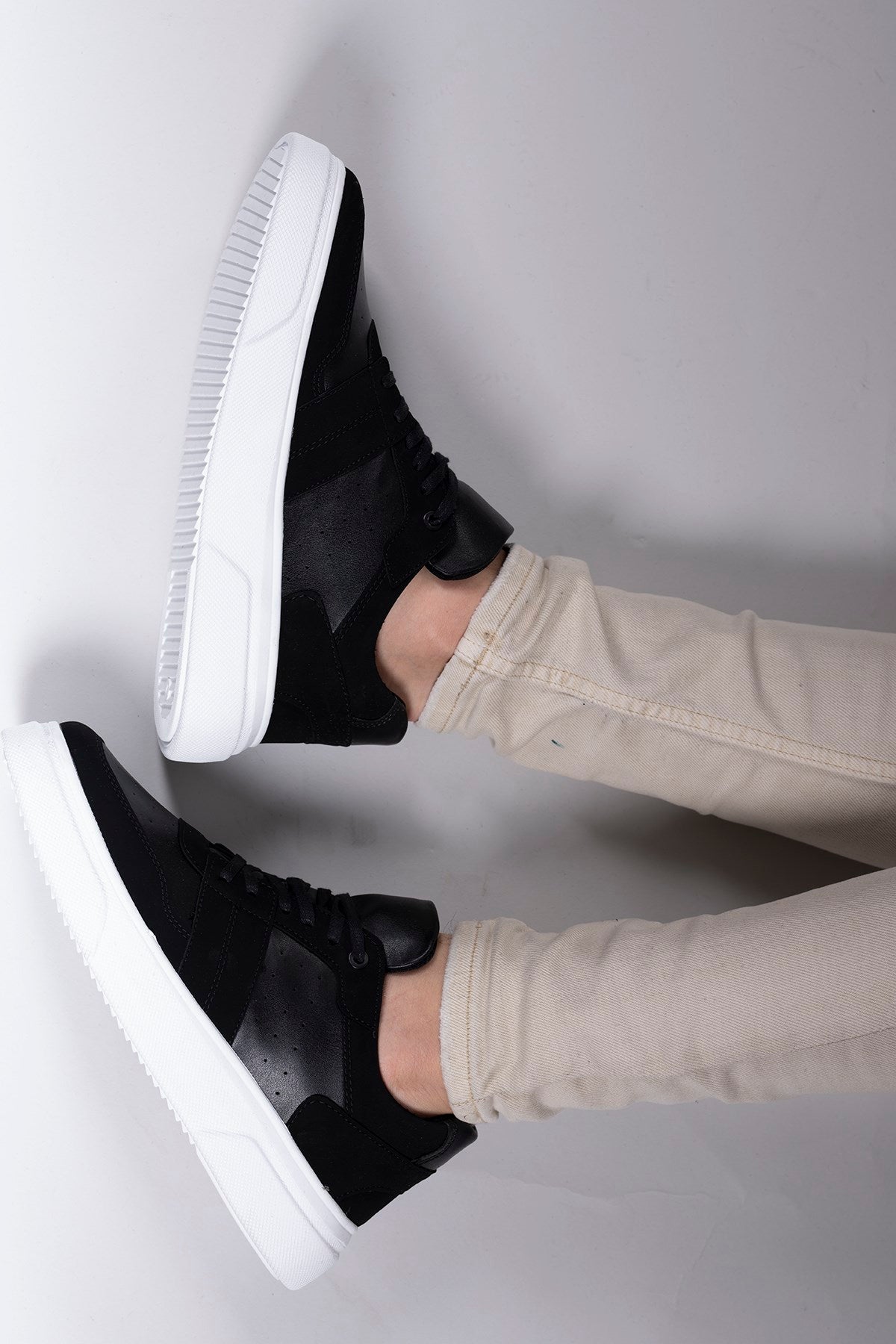 Riccon Erkek Sneaker 0012447 Siyah Beyaz