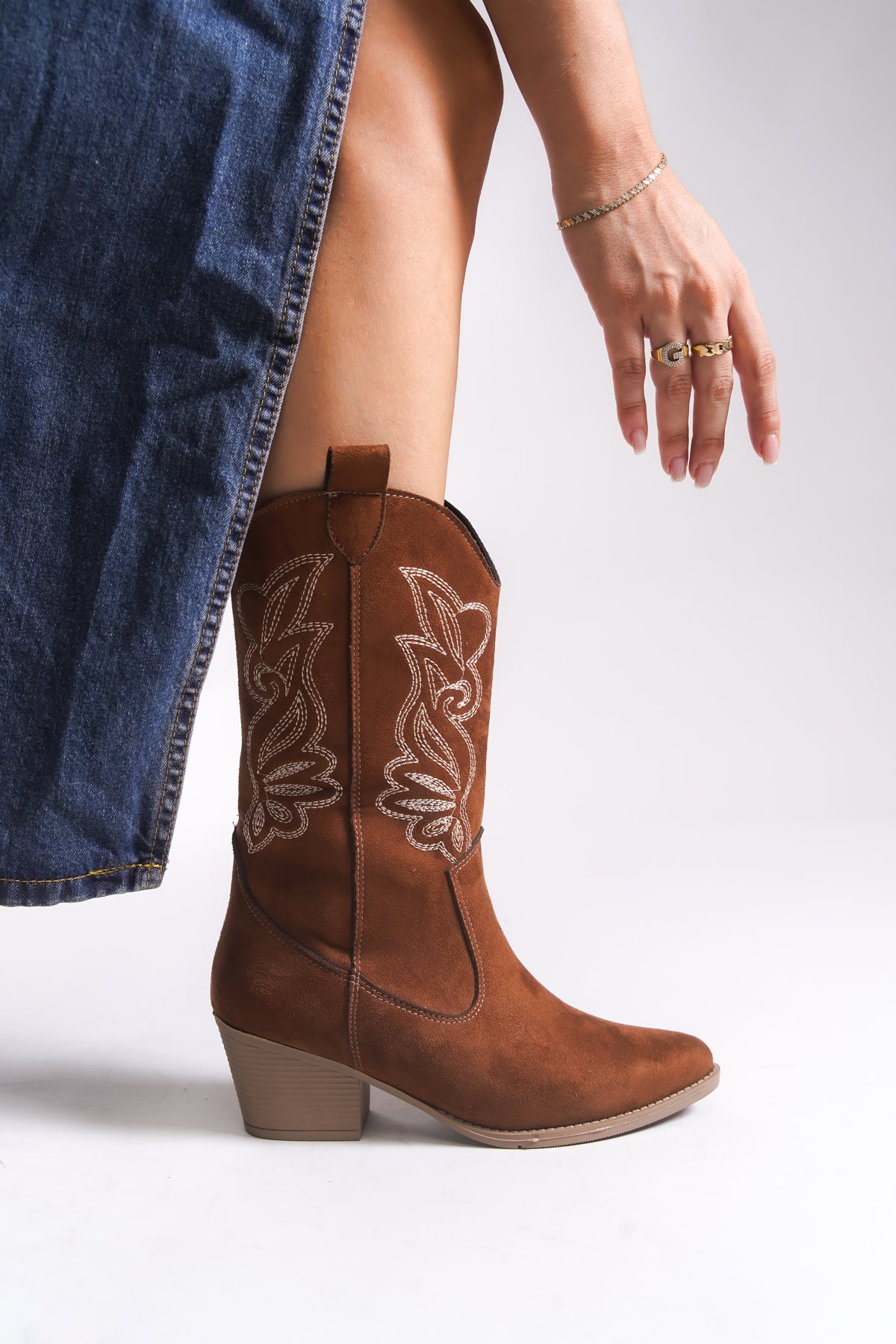 Riccon Qiraveth Kadın Western Kısa Çizme 001250061