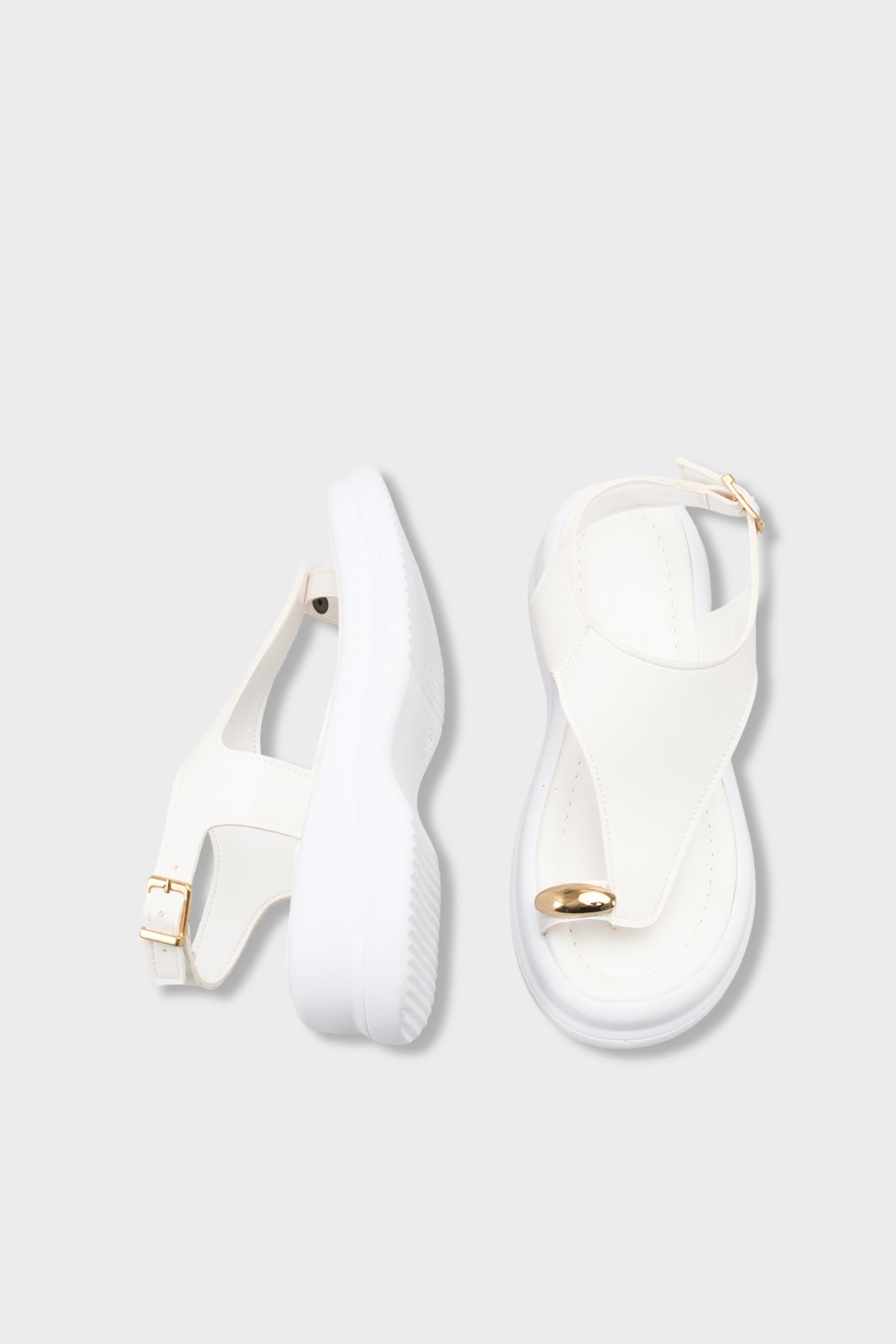 Riccon Kadın Parmak Arası Sandalet 00121060 Beyaz