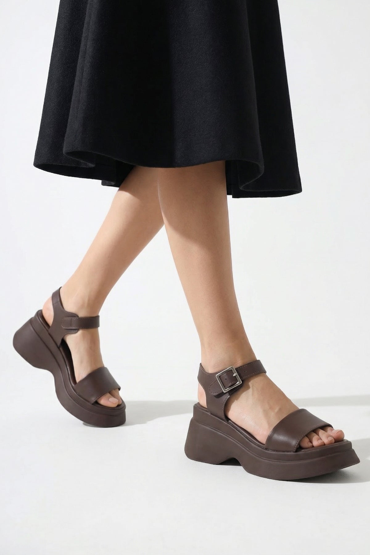 Riccon Evelsyra Kadın Sandalet 00129011 Kahverengi