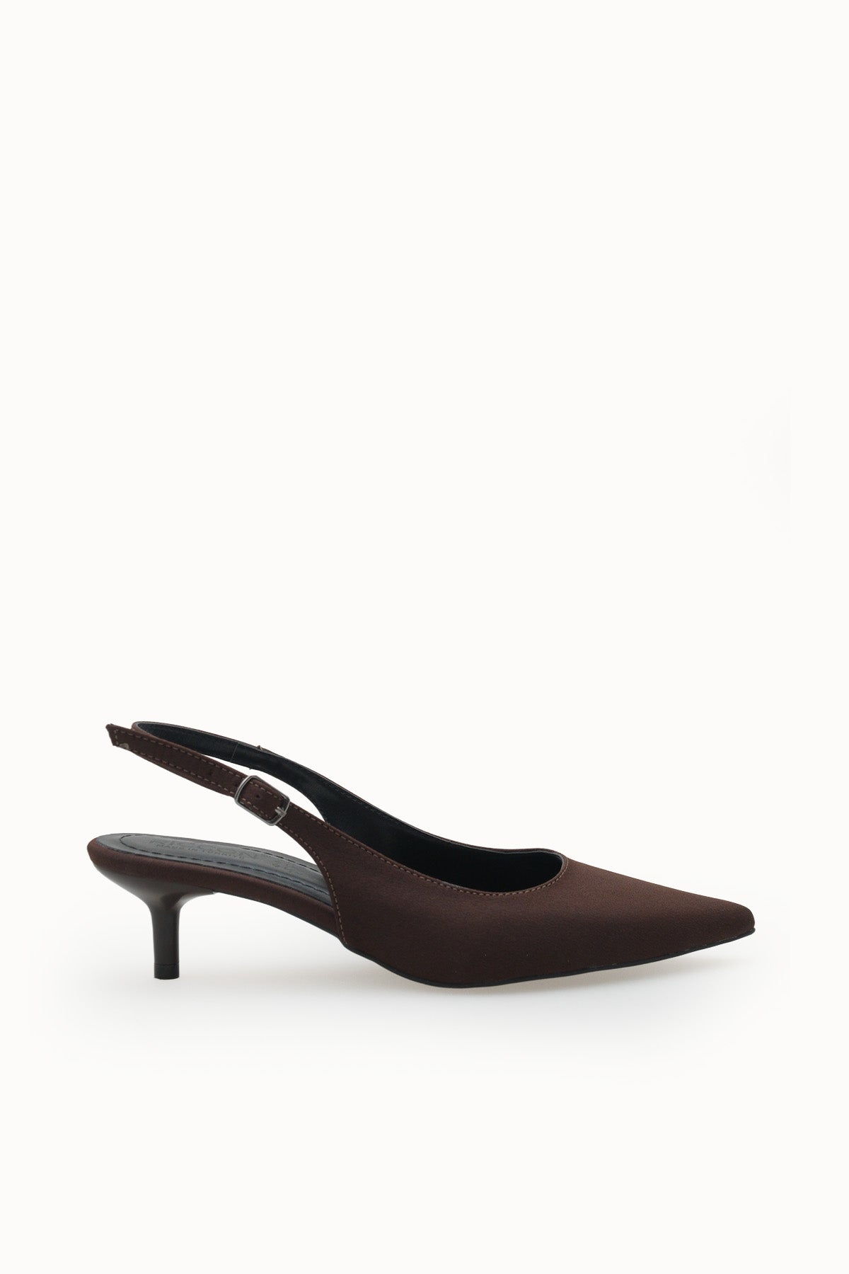 Riccon Kadın Sivri Burunlu Arkası Açık İnce Topuklu Ayakkabı 0012200 Mat Kahverengi