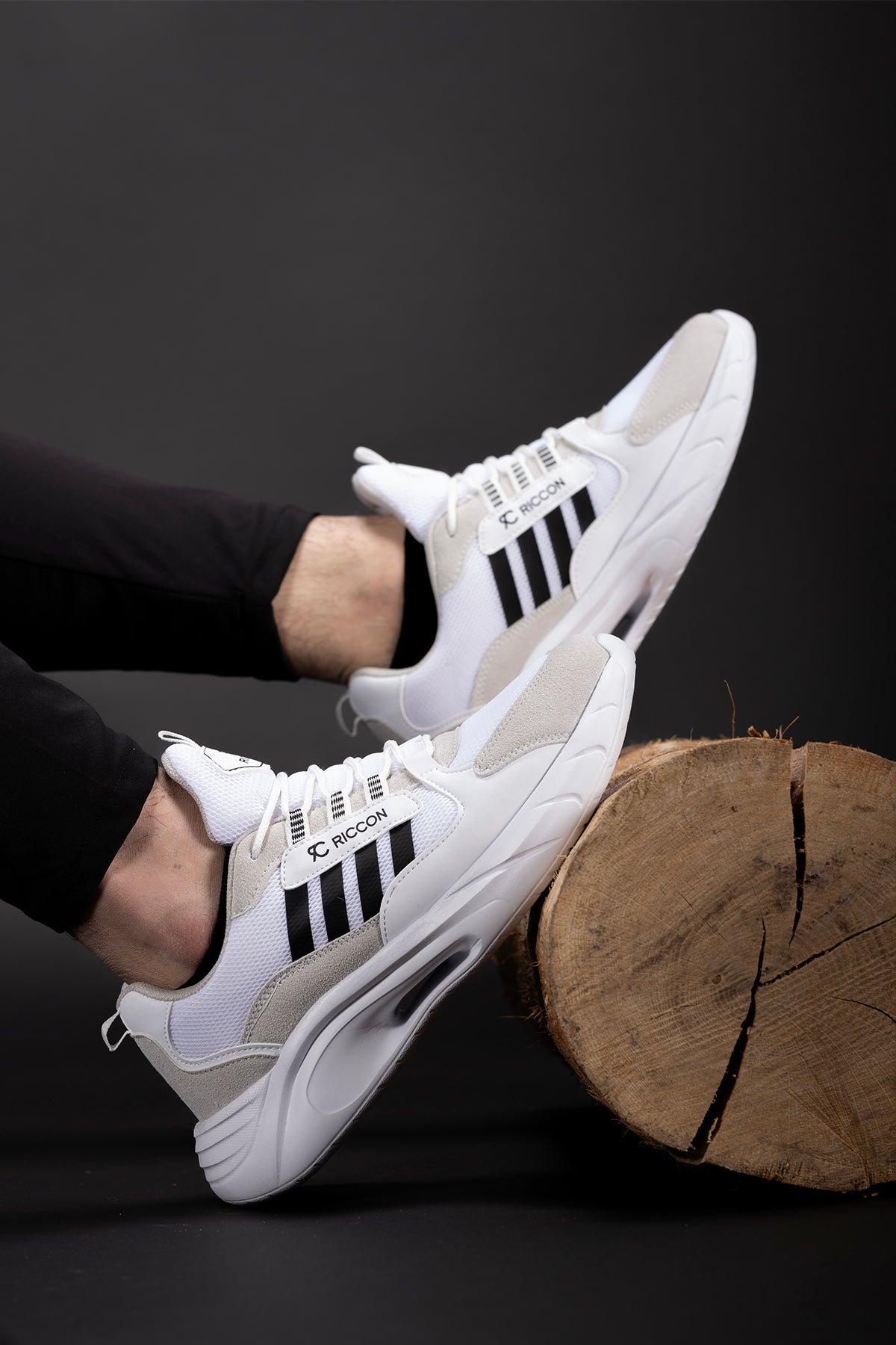 Riccon Torrine Unisex Sneaker 001293 Beyaz Buz Siyah