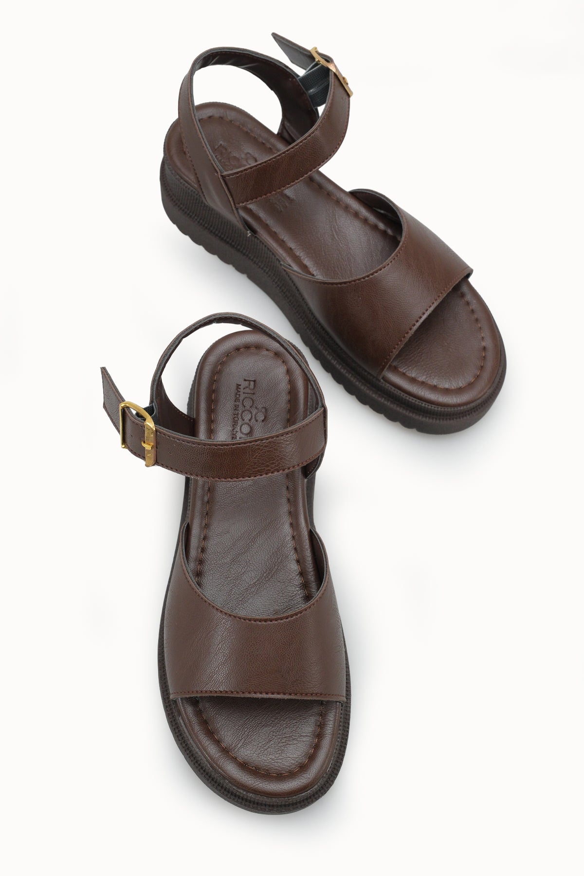 Riccon Kadın Sandalet 0012806 Kahverengi