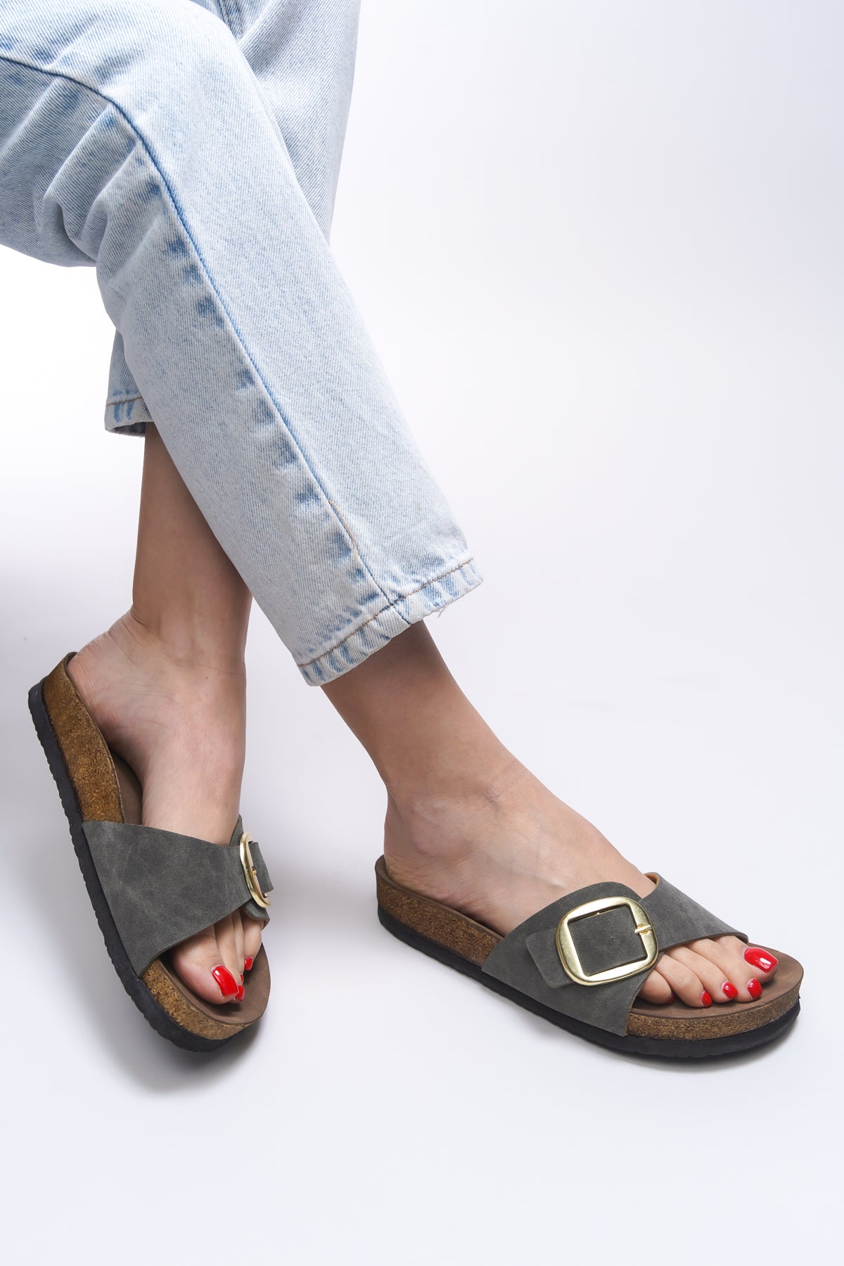 Riccon Hosrathla Kadın Tek Tokalı Terlik 0012603