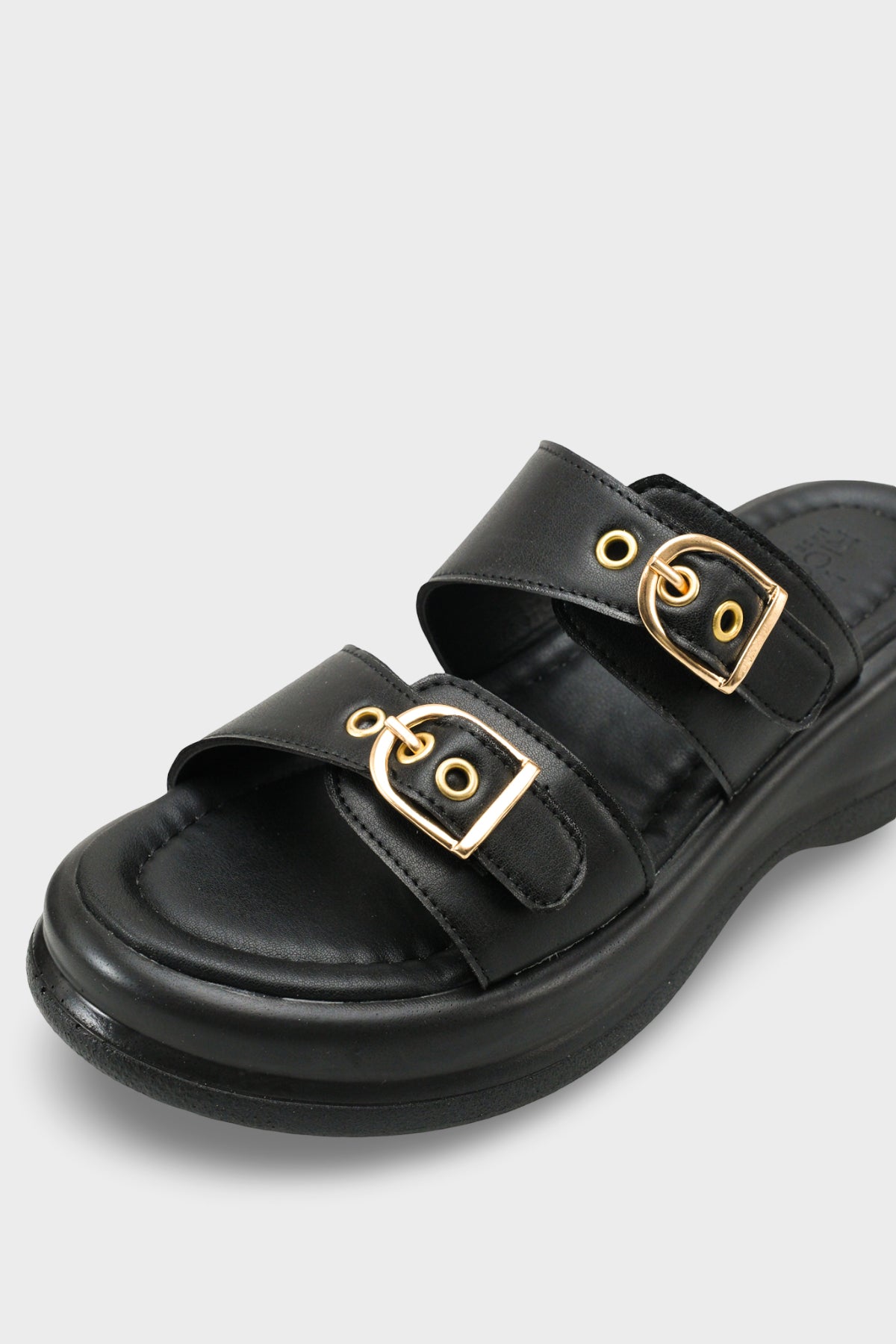 Riccon Kadın Çift Tokalı Terlik 00121027 Siyah