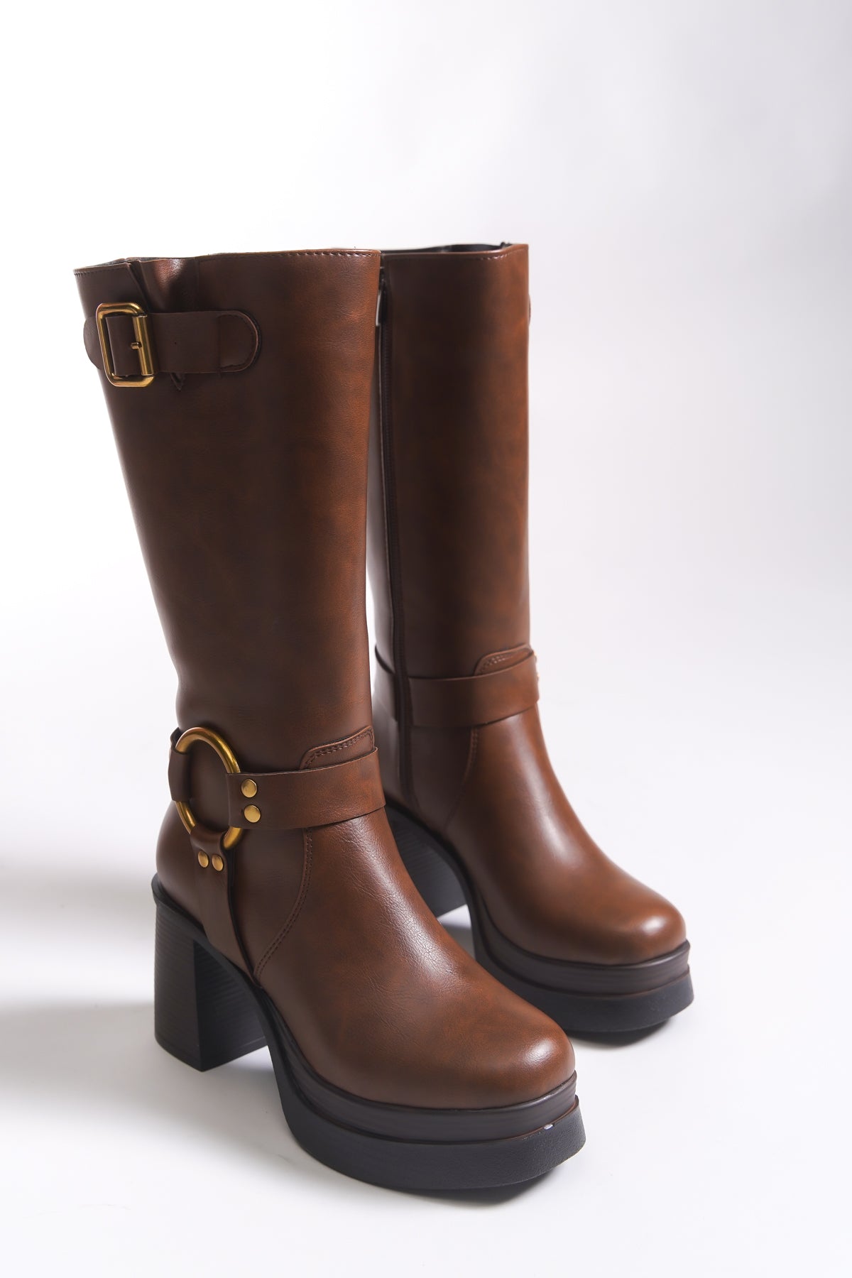 Riccon Iohlartha Kadın Tokalı Topuklu Çizme 00121515