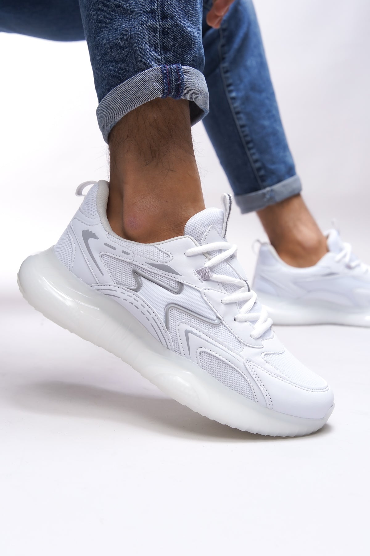 Riccon Frildorr Erkek Sneaker 00121774 Buz Beyaz