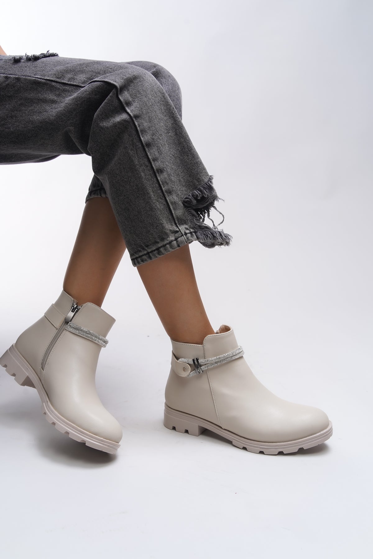 Riccon Aanrelle Kadın Taş Detaylı Bot 0012103