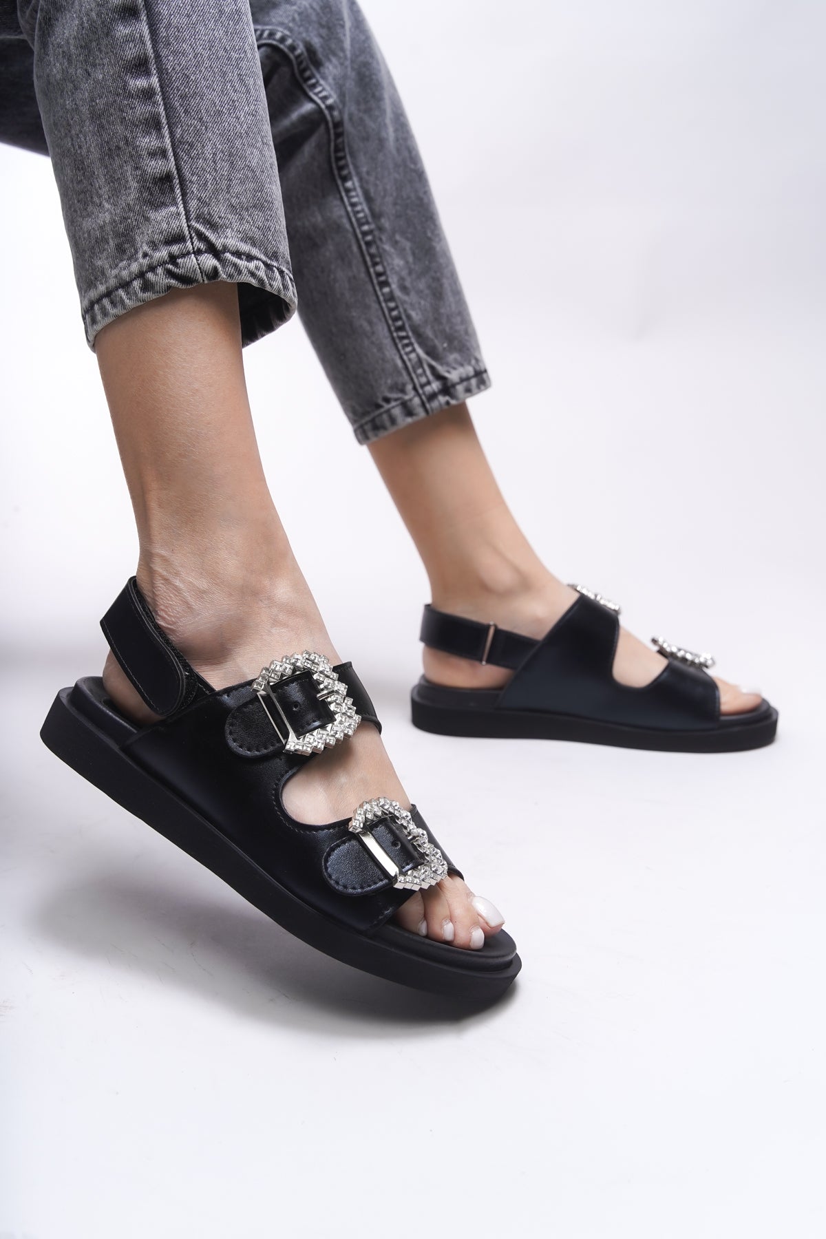 Riccon Magmythe Kadın Çift Tokalı Sandalet 0012347