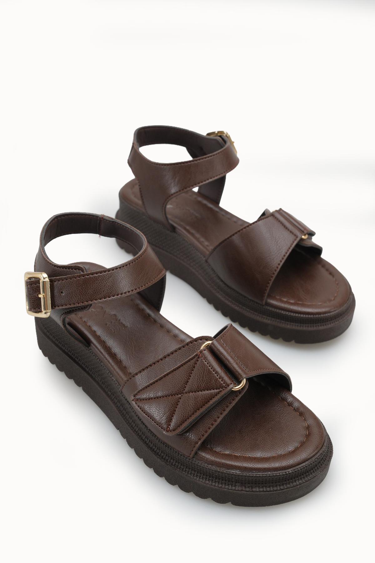 Riccon Kadın Sandalet 0012804 Kahverengi