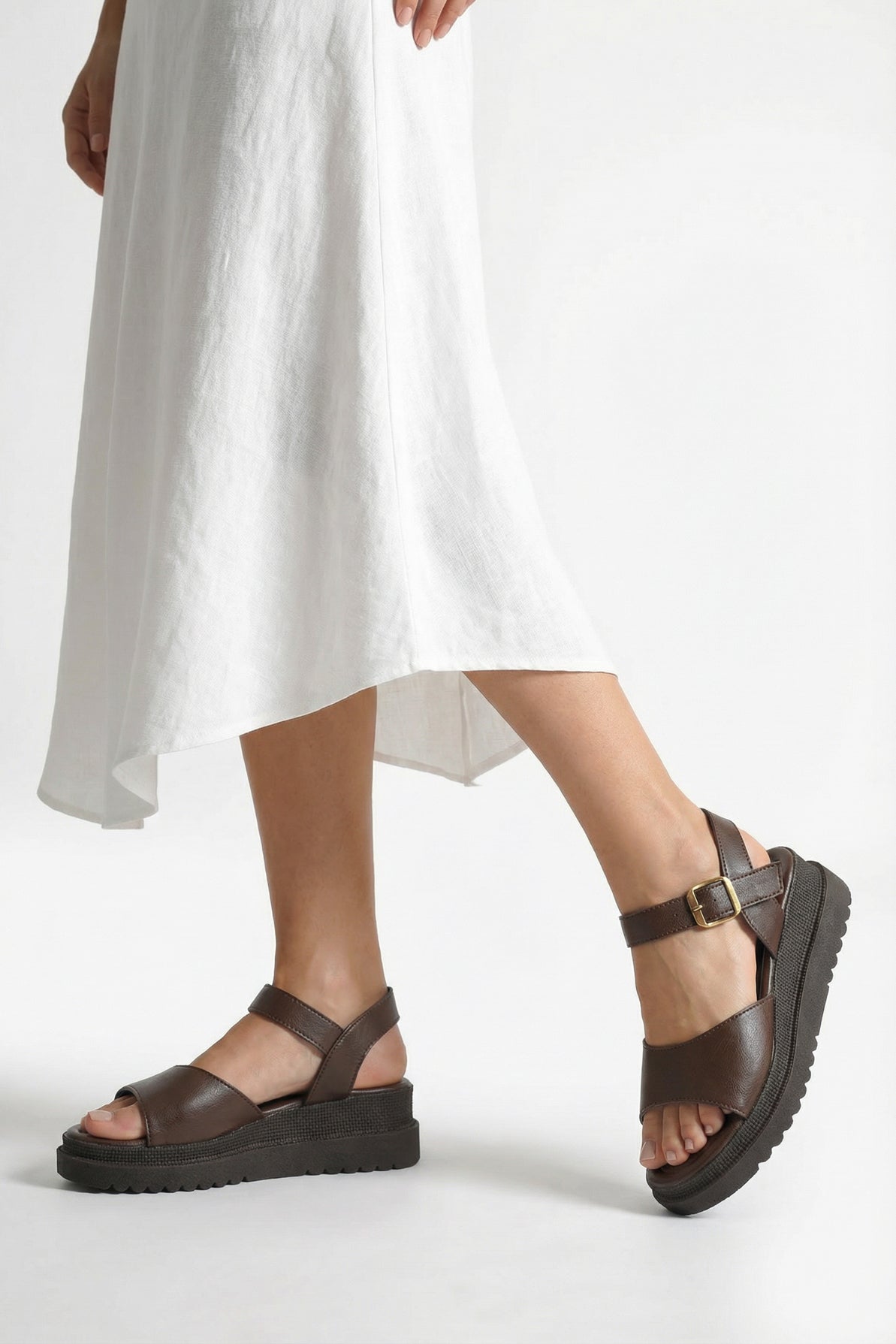 Riccon Kadın Sandalet 0012806 Kahverengi