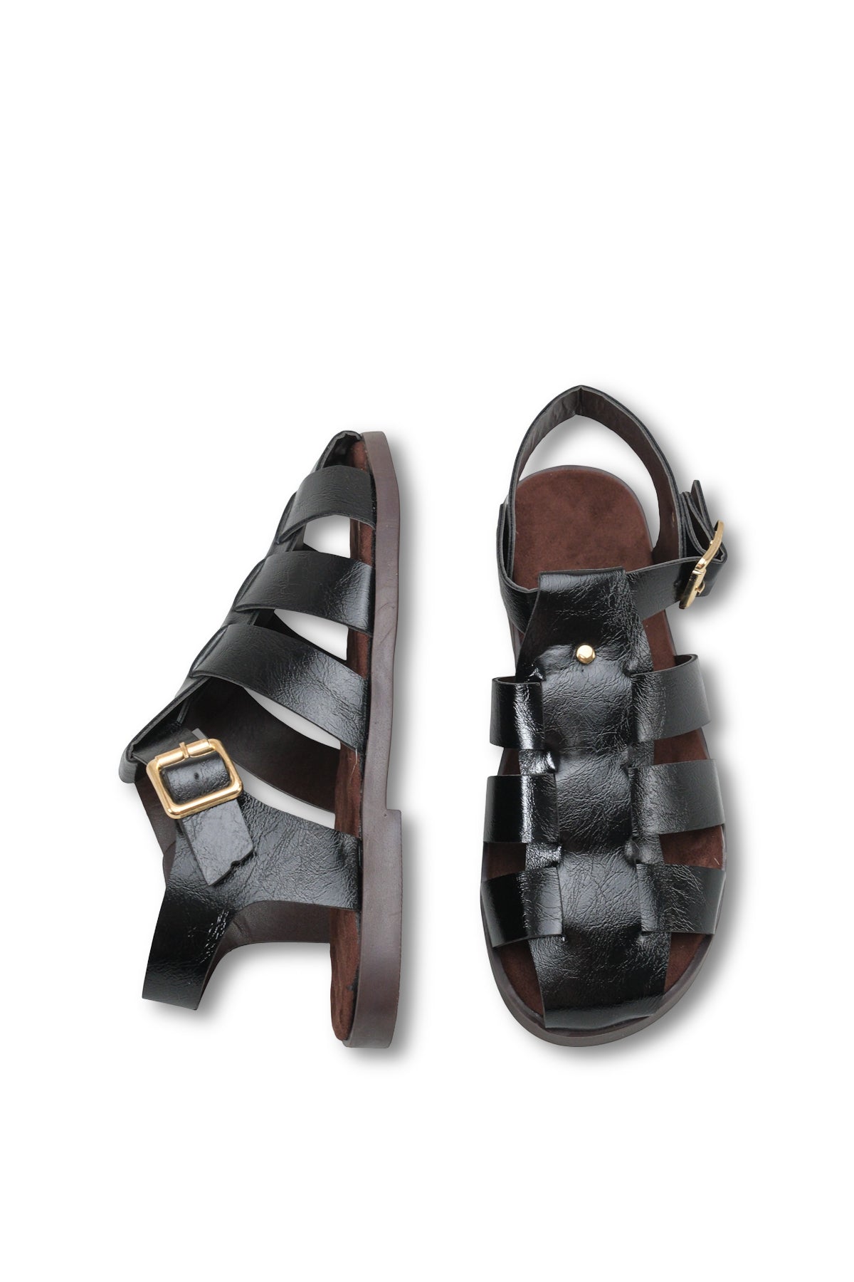 Riccon Kadın Sandalet 001211 Siyah Rustik