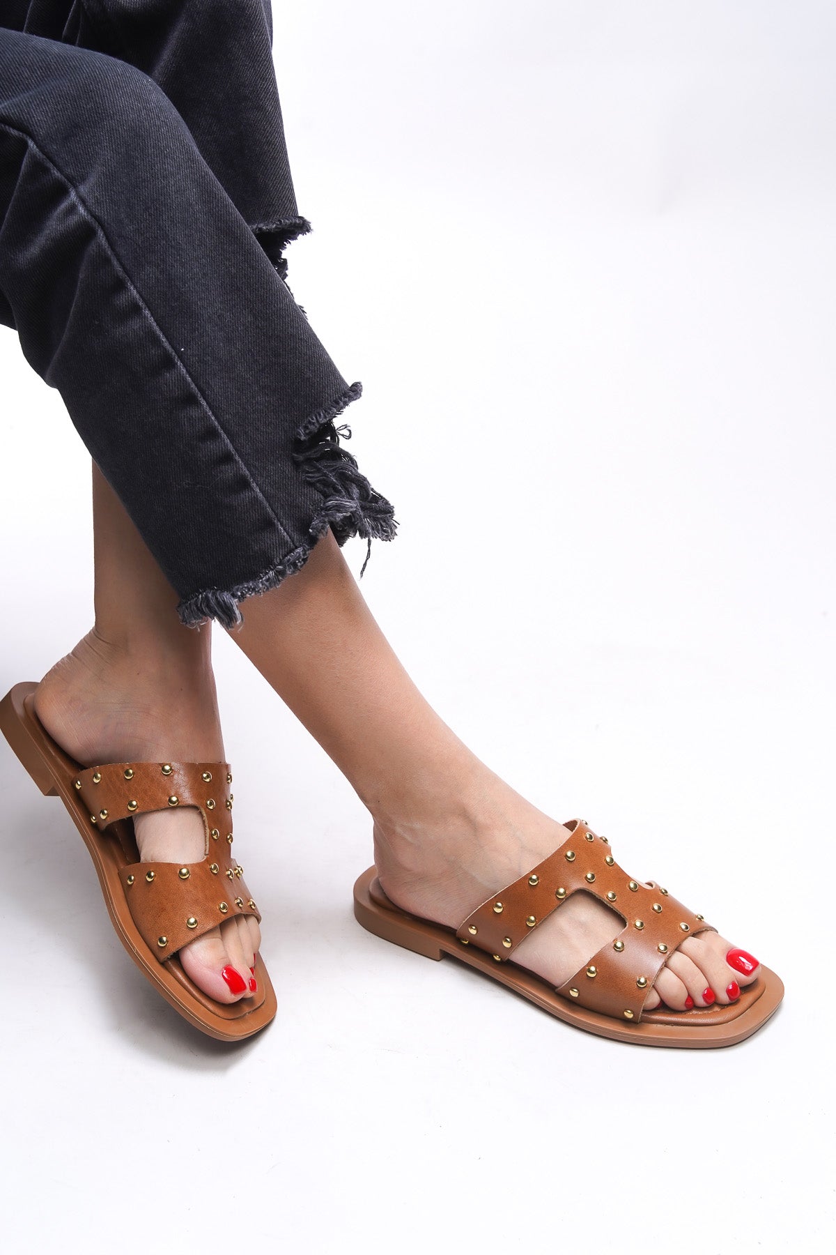 Riccon Jilsynora Kadın Hakiki Deri Terlik 00120763