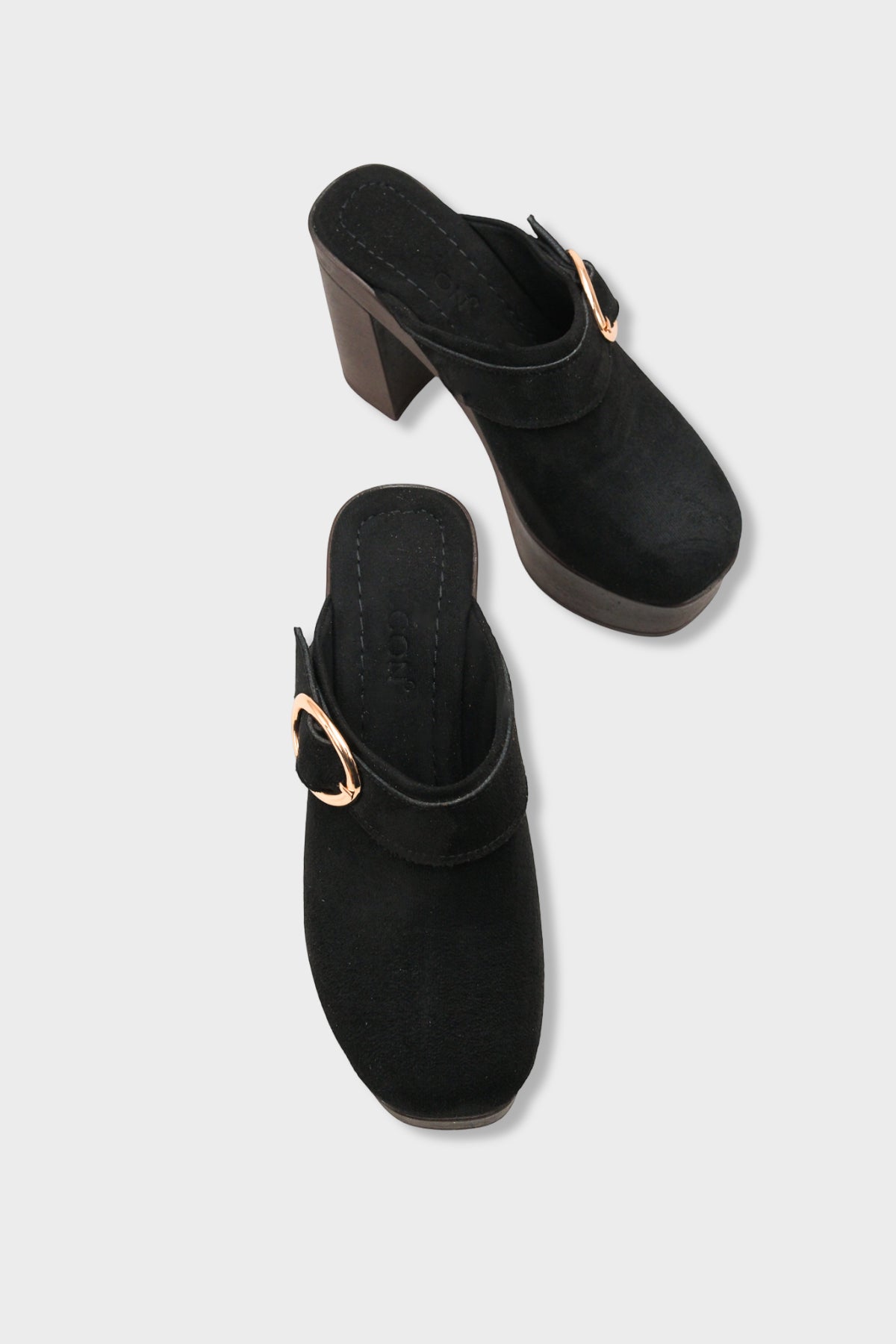 Riccon Kadın Topuklu Terlik 0012779 Siyah Süet