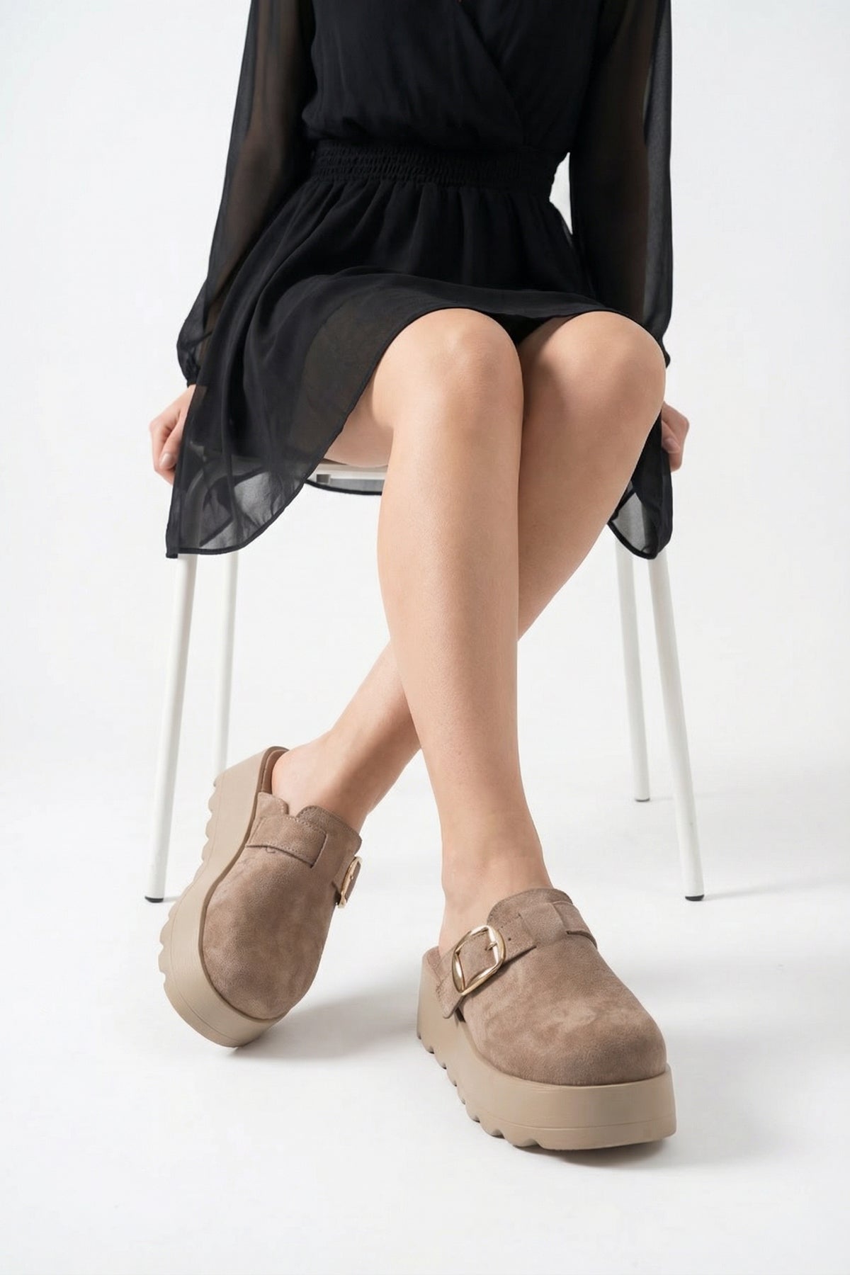 Riccon Elyvanora Kadın Terlik 0012125 Vizon