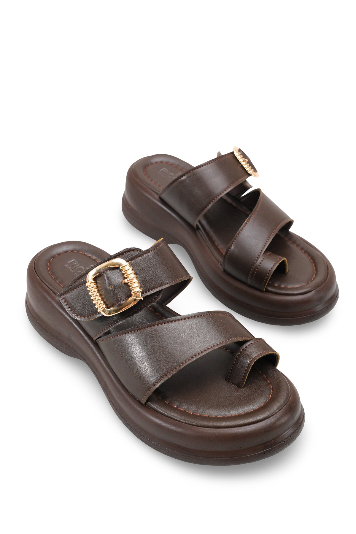 Riccon Kadın Parmak Arası Terlik 00121024 Kahverengi