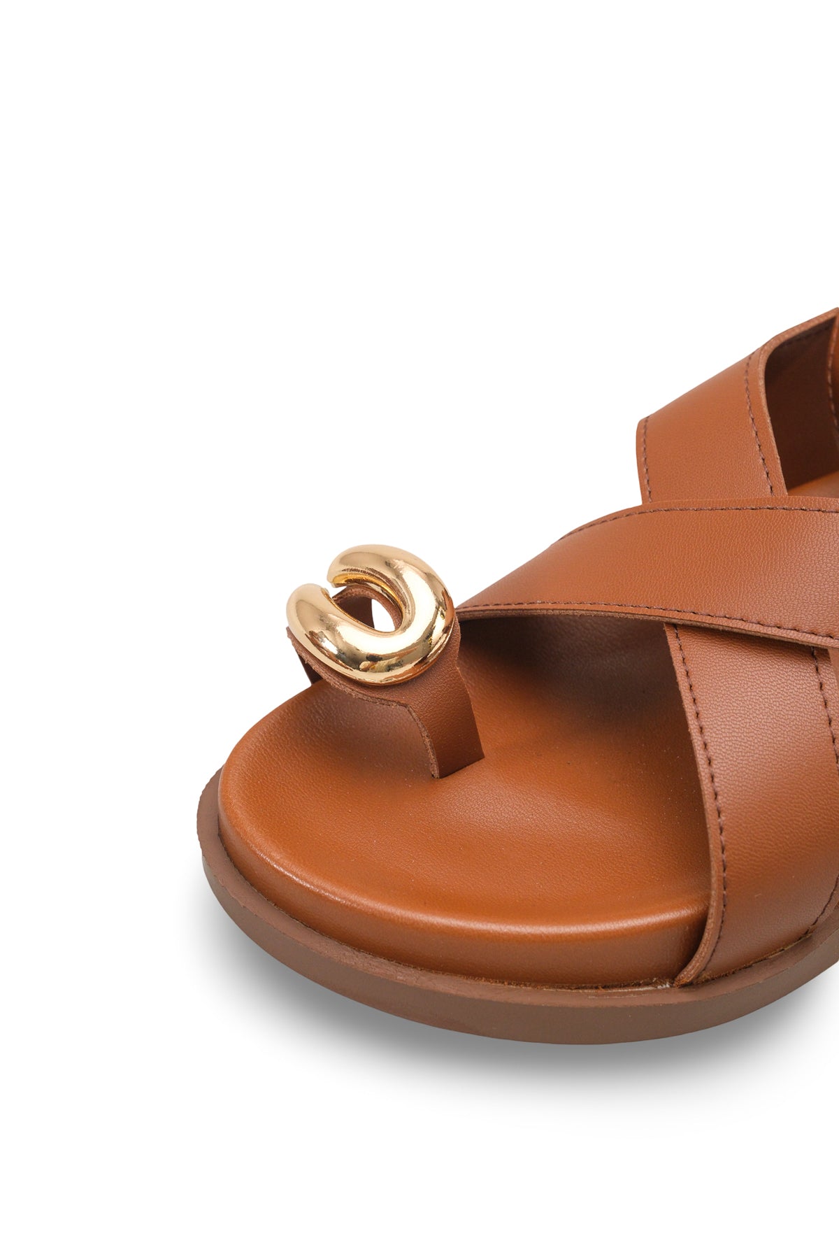 Riccon Kadın Parmak Arası Sandalet 0012351 Taba Cilt