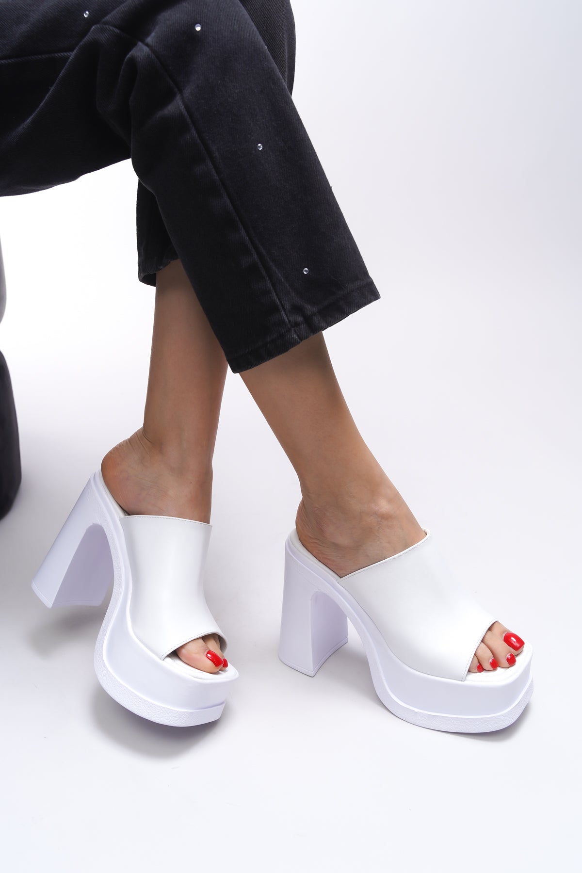 Riccon Edkiasha Kadın Yüksek Topuklu Terlik 00121001