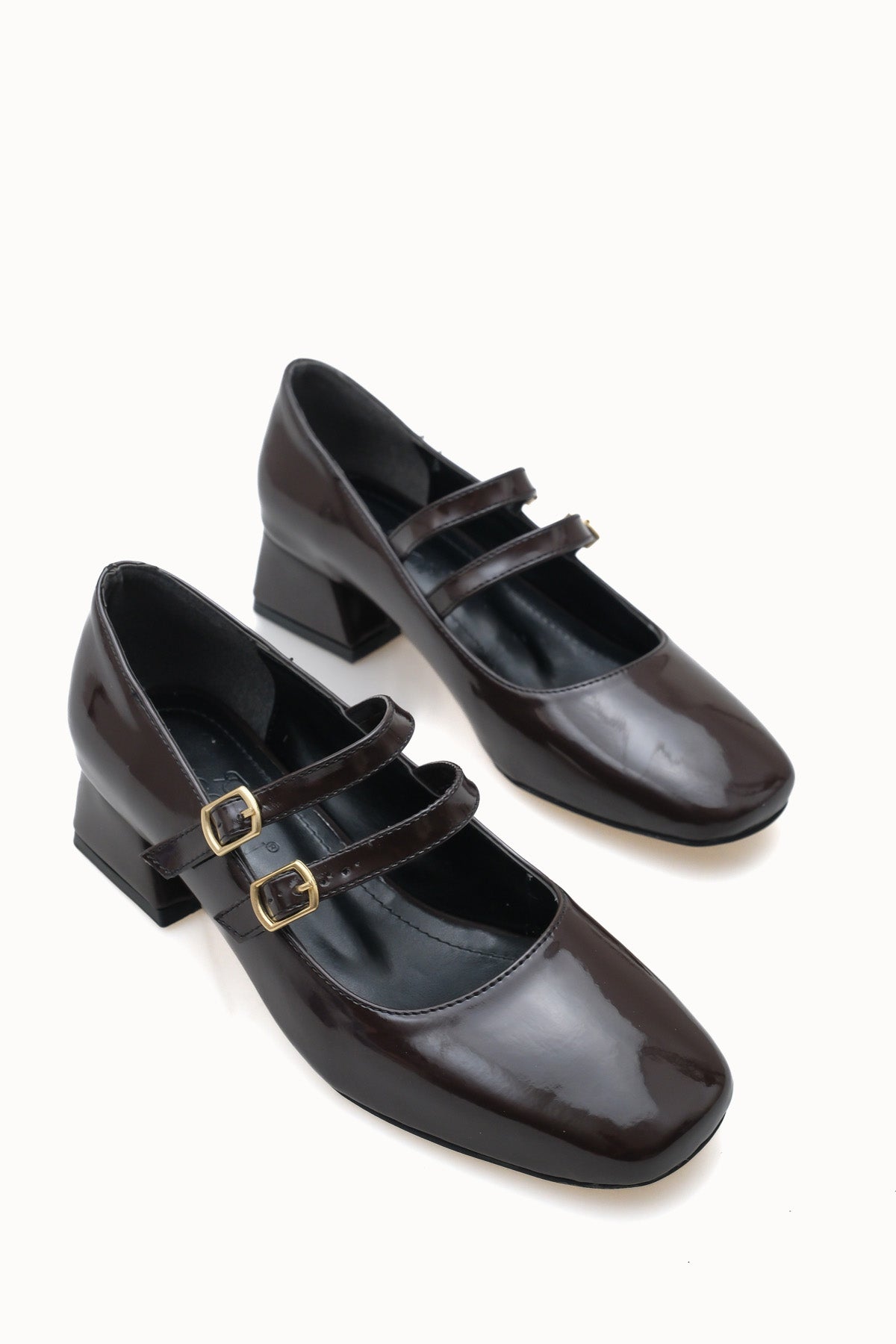 Riccon Iarwarin Kadın Kısa Topuklu Ayakkabı 00125197 Kahverengi Rugan