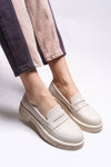 Riccon Ashlalona Kadın Loafer 00121201 Bej Cilt