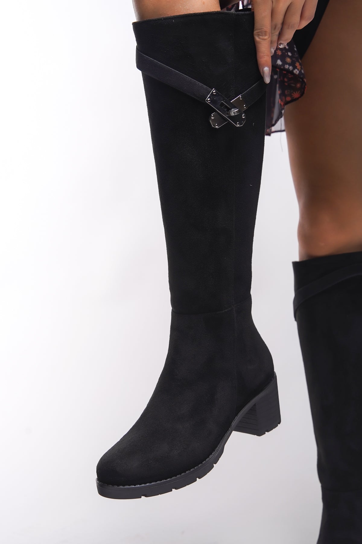 Riccon Jacmylla Kadın Kilit Detaylı Çizme 0012777