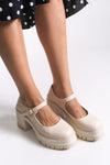 Riccon Kadın Loafer 0012601 Bej