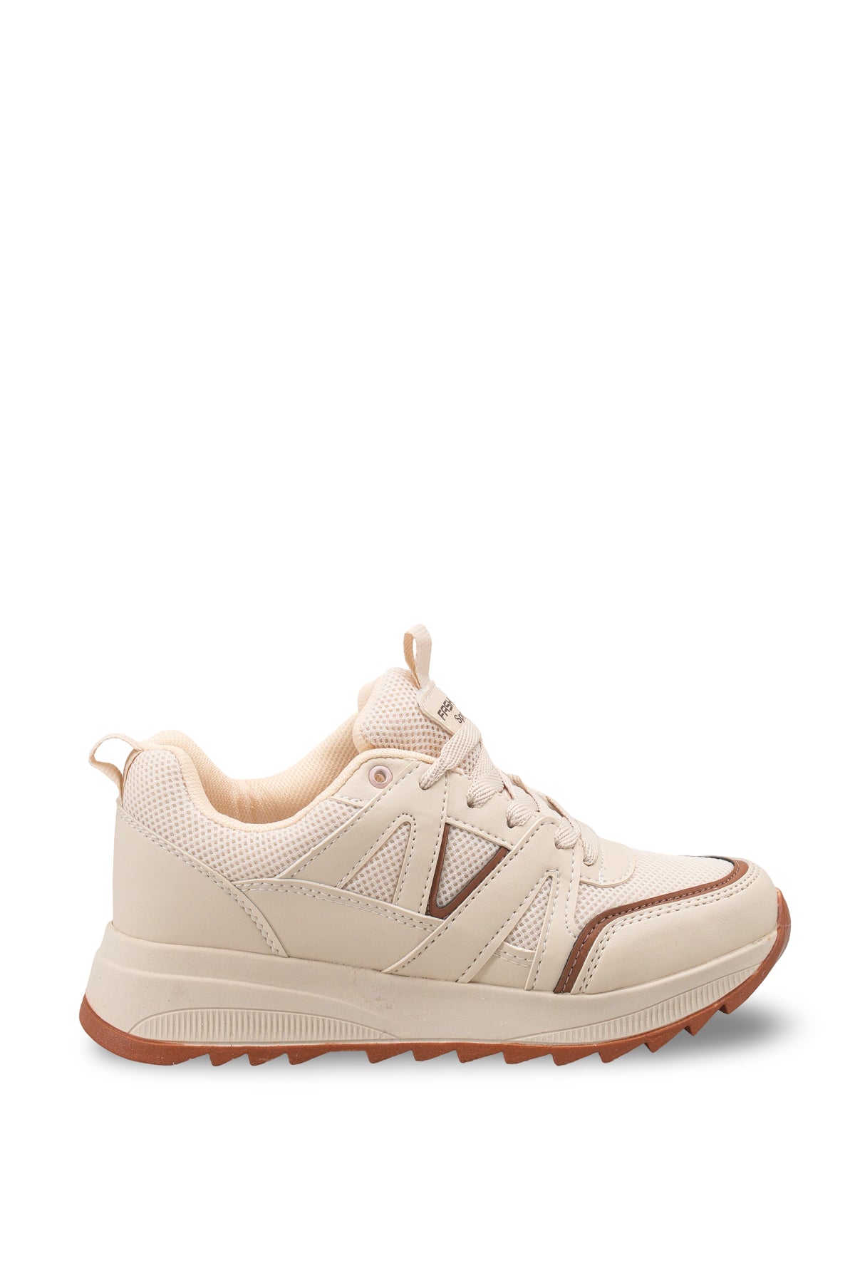 Riccon Vega Diva Kadın Sneaker 001203 Bej Kahverengi