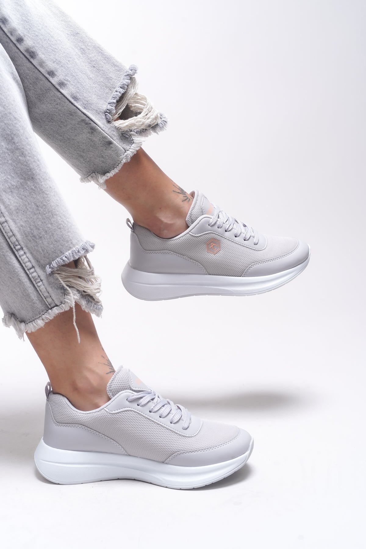 Riccon Wydeyr Kadın Sneaker 001215 Buz Pudra