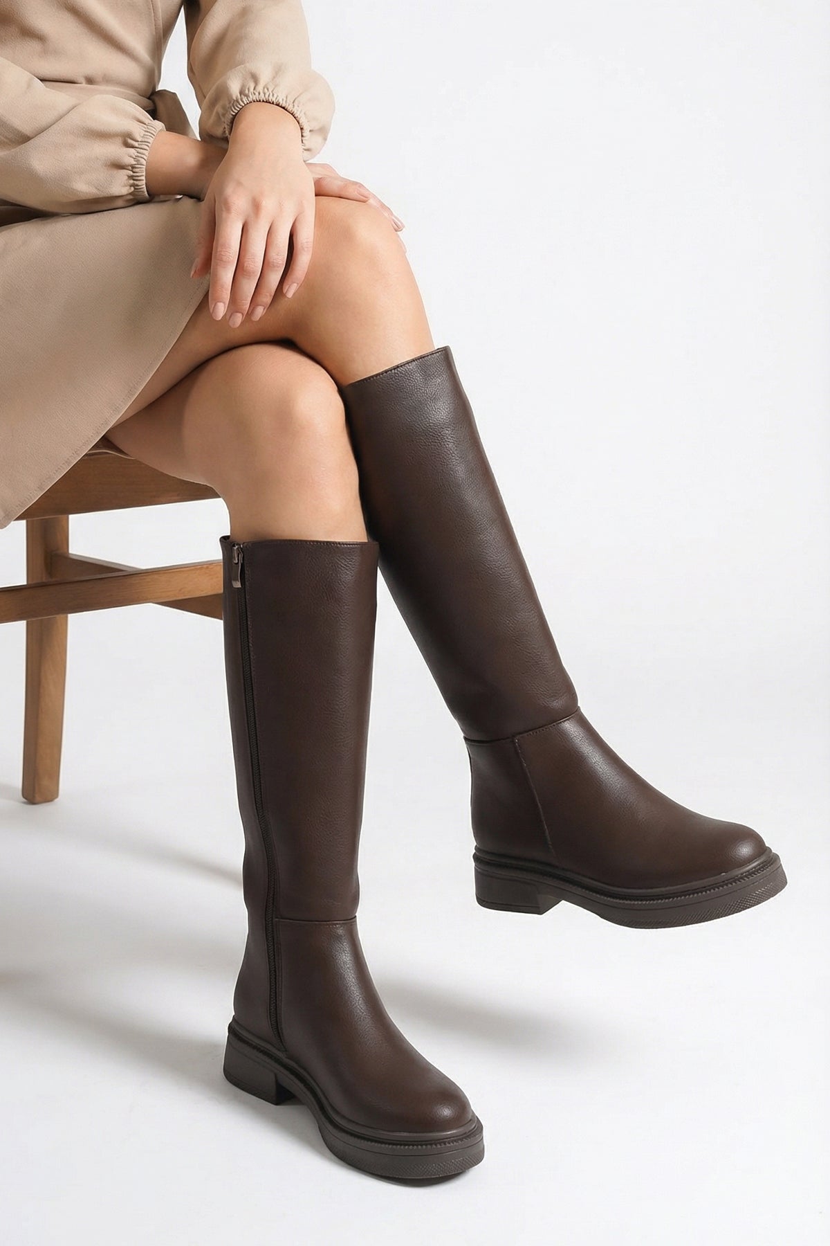 Riccon Tintneth Kadın Çizme 00121903 Kahverengi Cilt