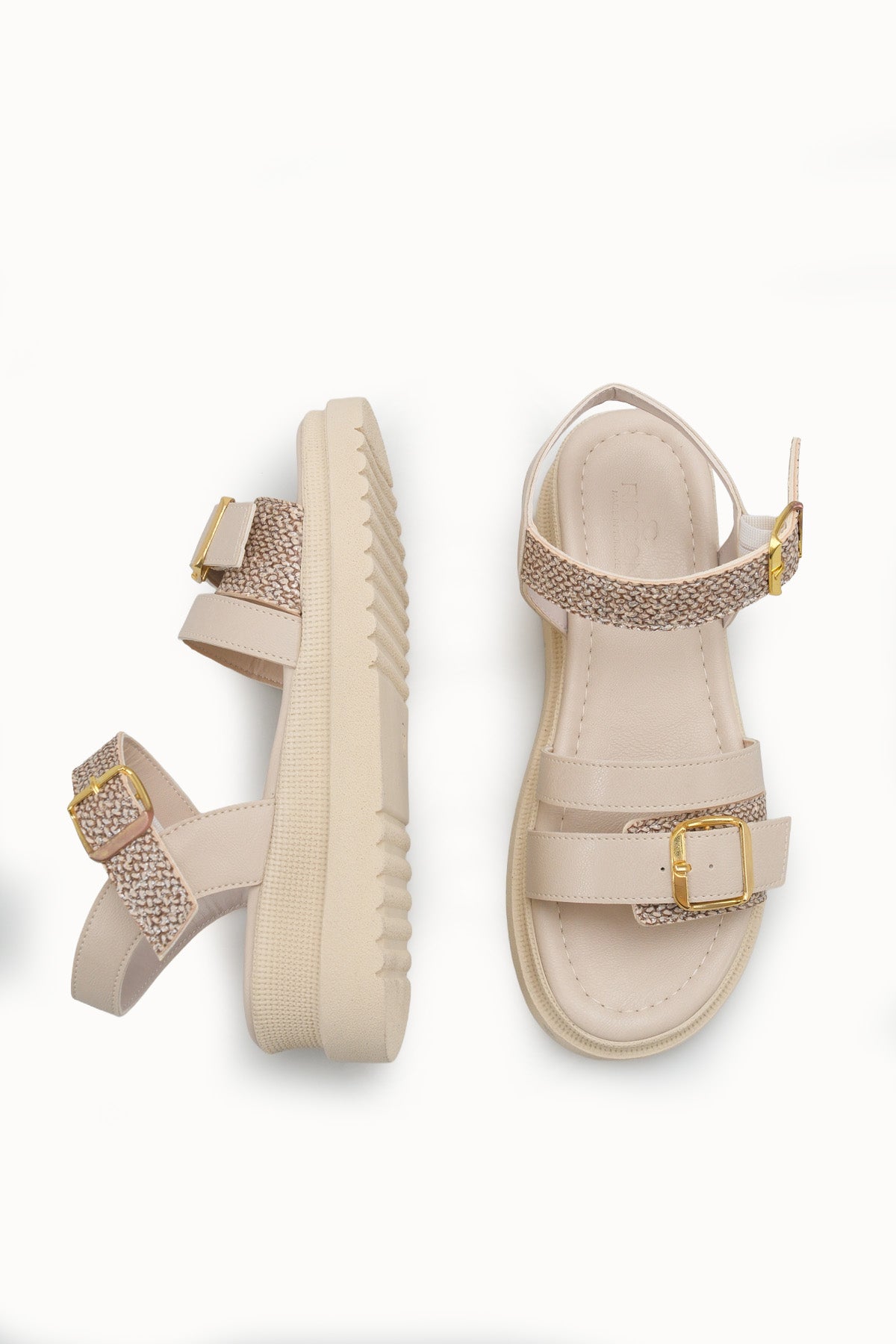 Riccon Kadın Sandalet 0012809 Bej