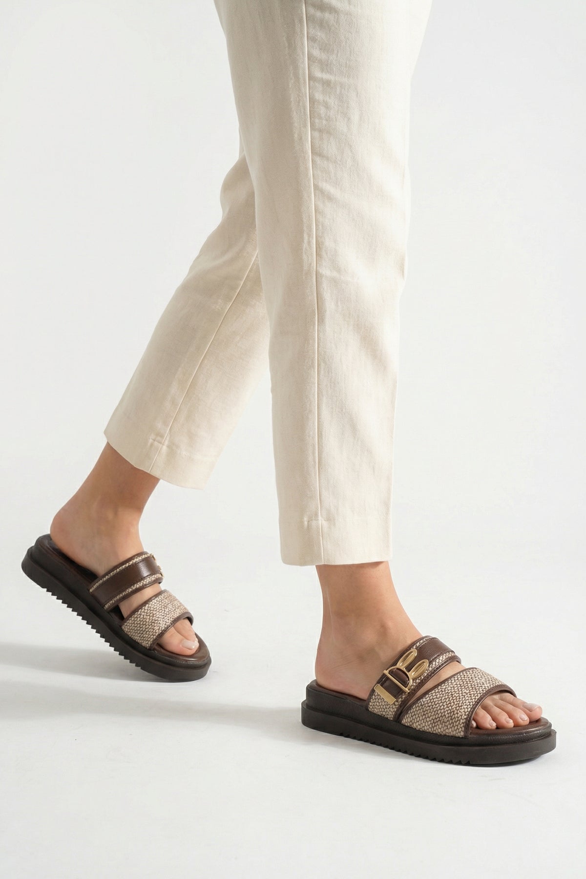 Riccon Kadın Terlik 00120427 Kahverengi