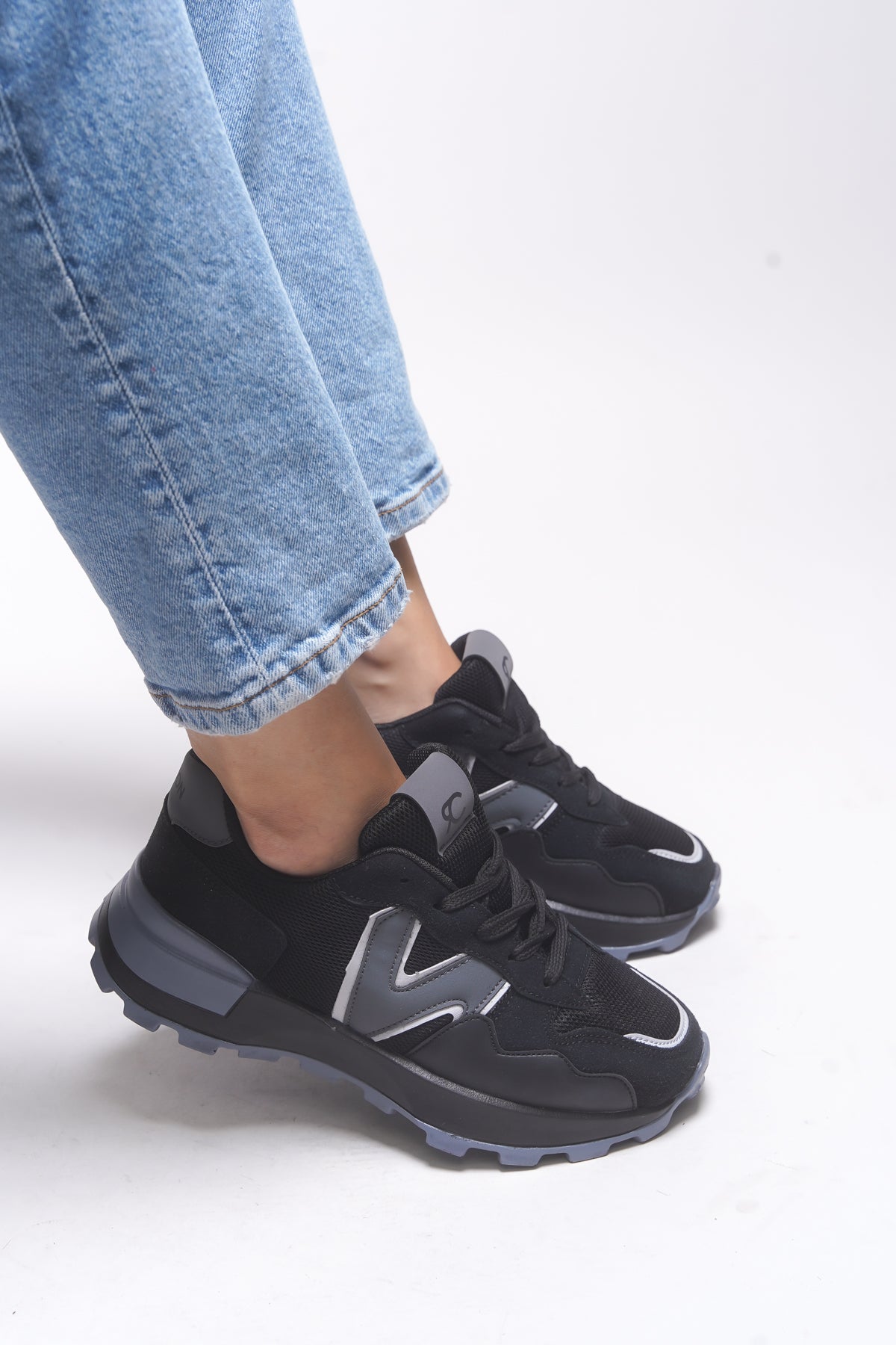 Riccon Rosatora Kadın Sneaker 001210 Siyah Füme