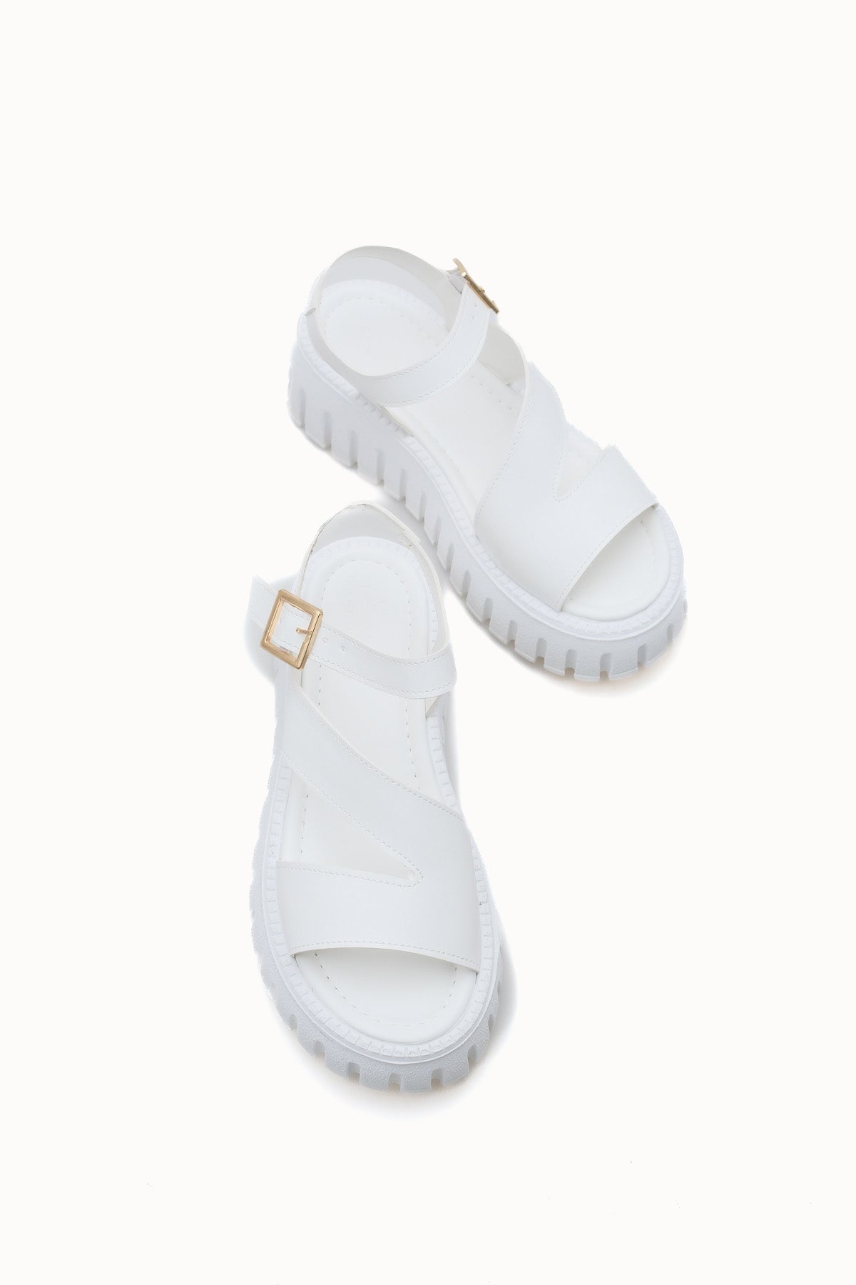 Riccon Kadın Sandalet 0012607 Beyaz